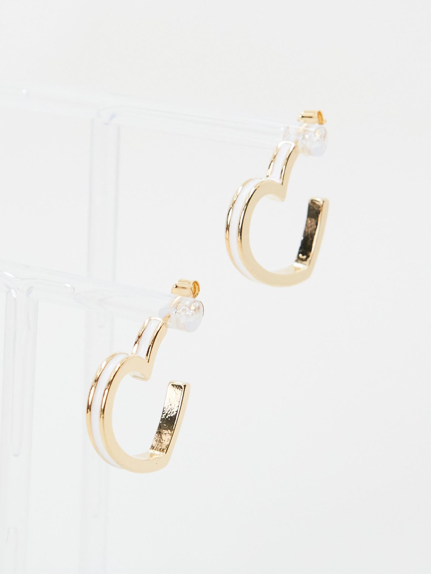 Heart Frame Earrings (2colors)