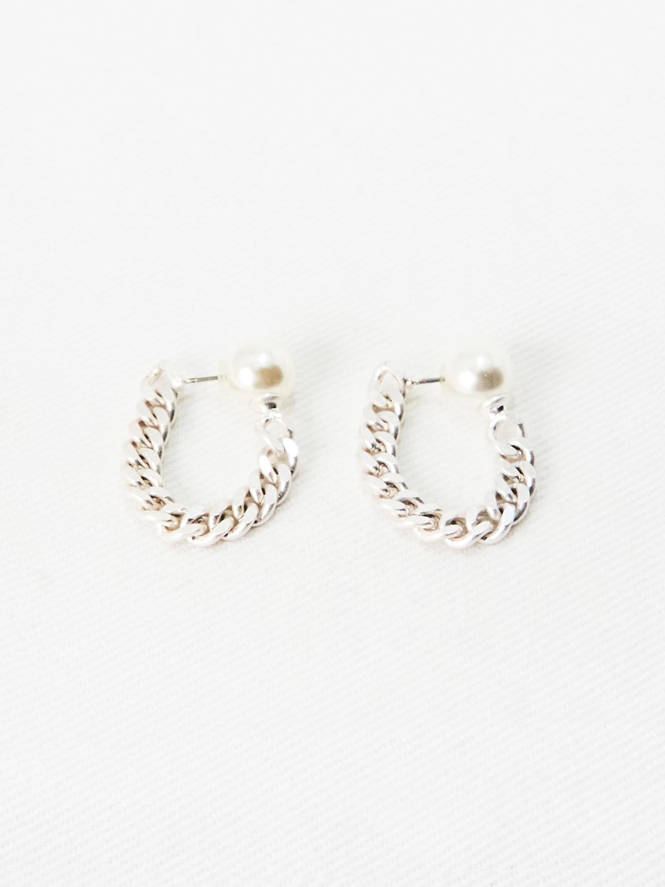 Matte Chain Pearl Earring