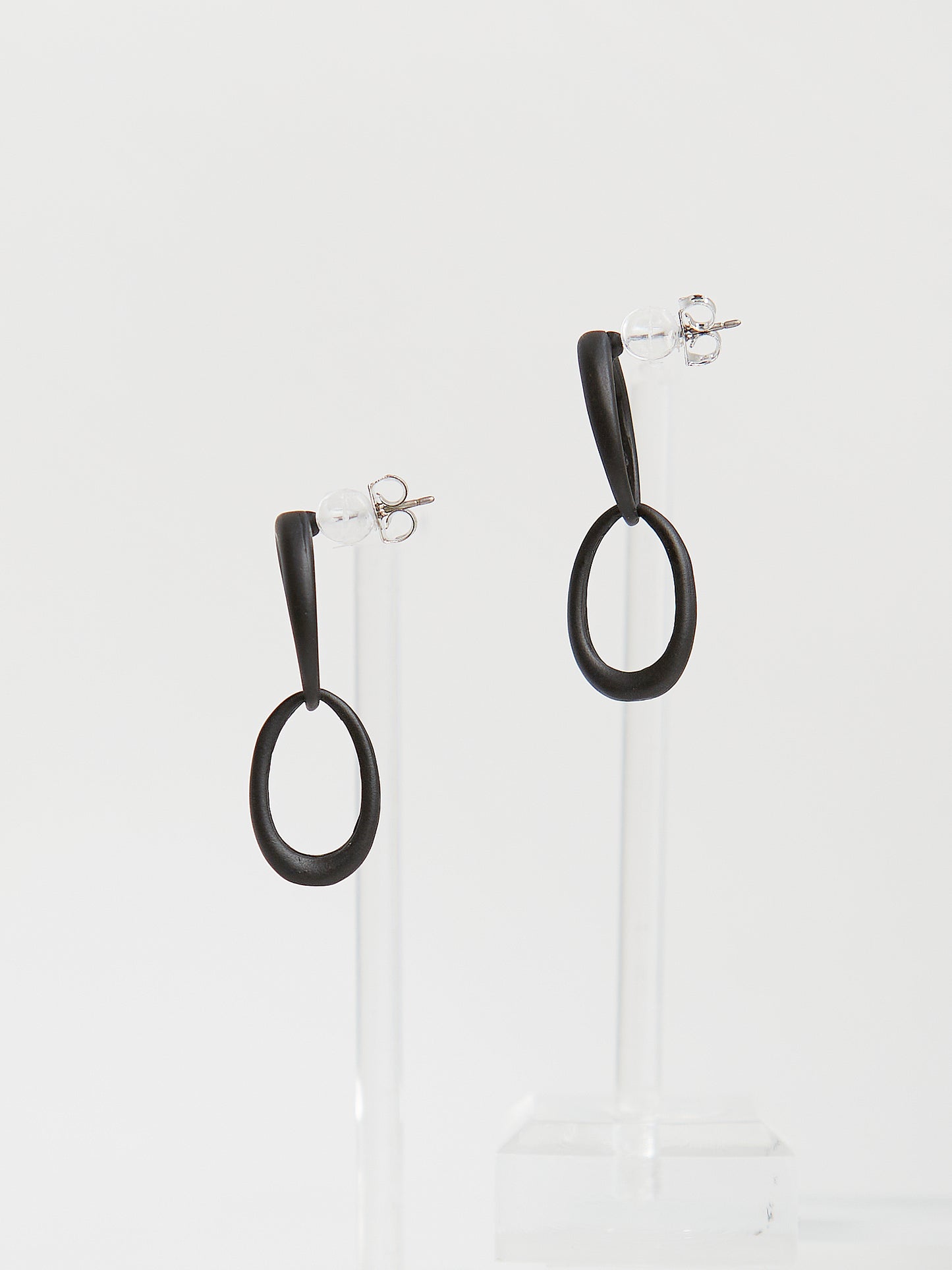 Black Loop Earrings