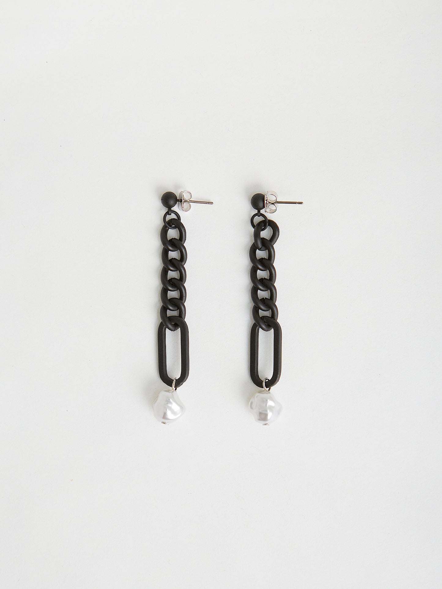 Pearl Chain Drop Earrings