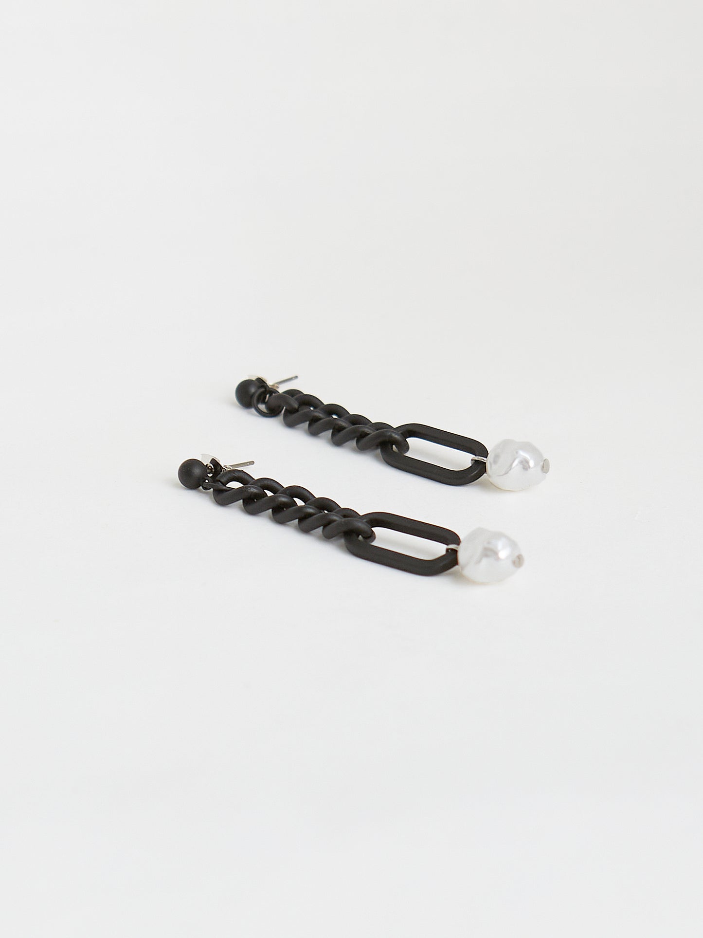 Pearl Chain Drop Earrings