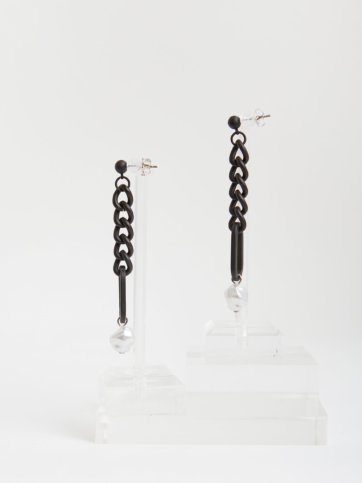 Pearl Chain Drop Earrings