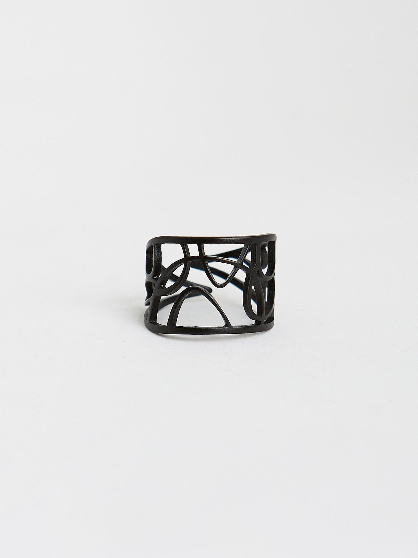 Black Patterned Ring