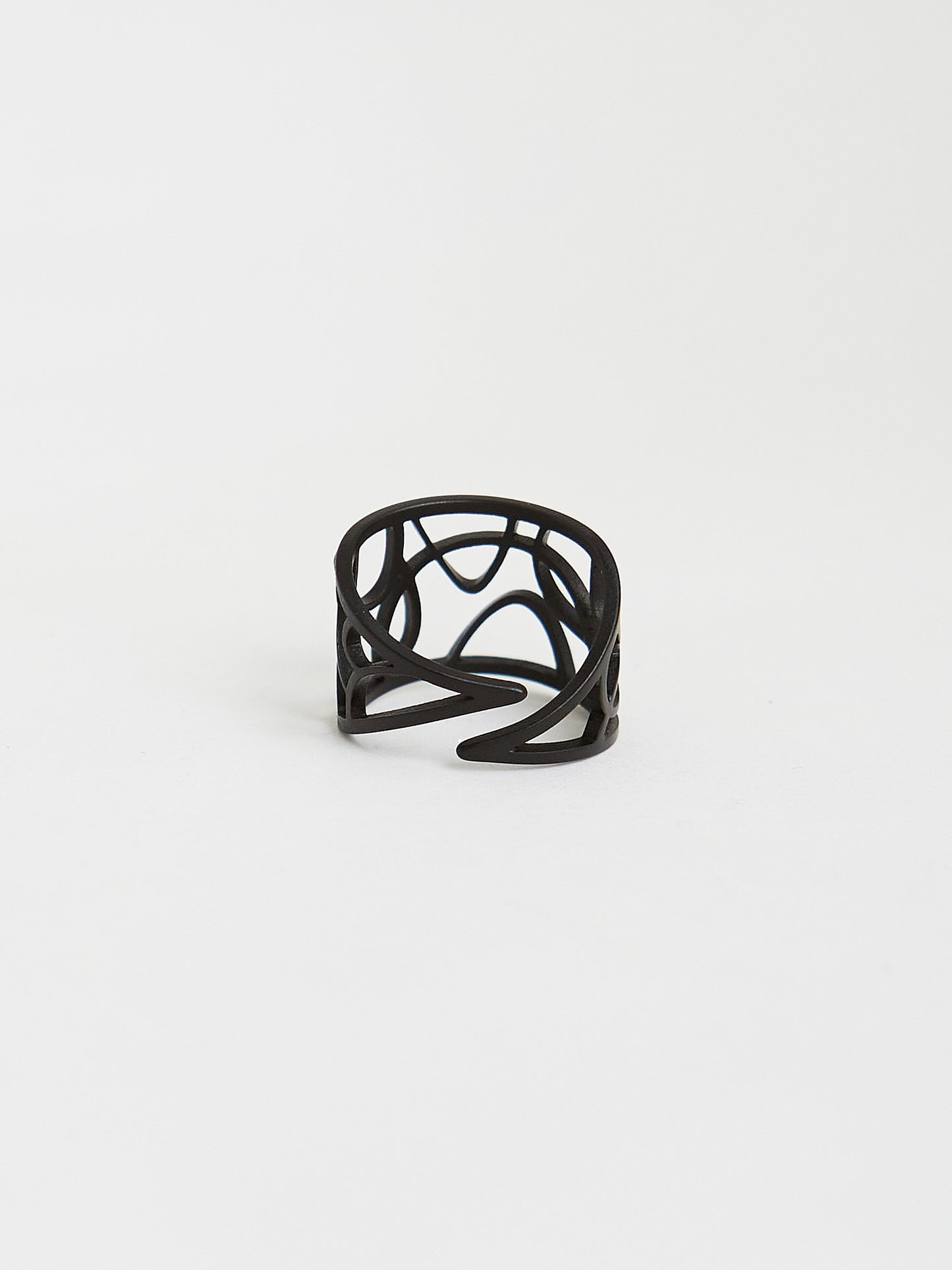 Black Patterned Ring