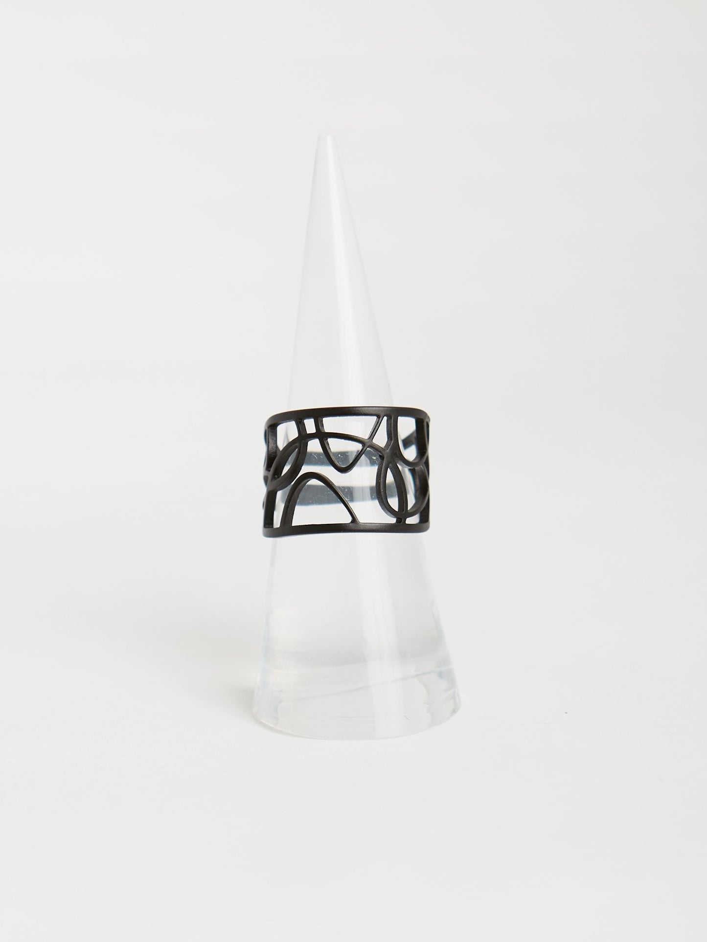 Black Patterned Ring