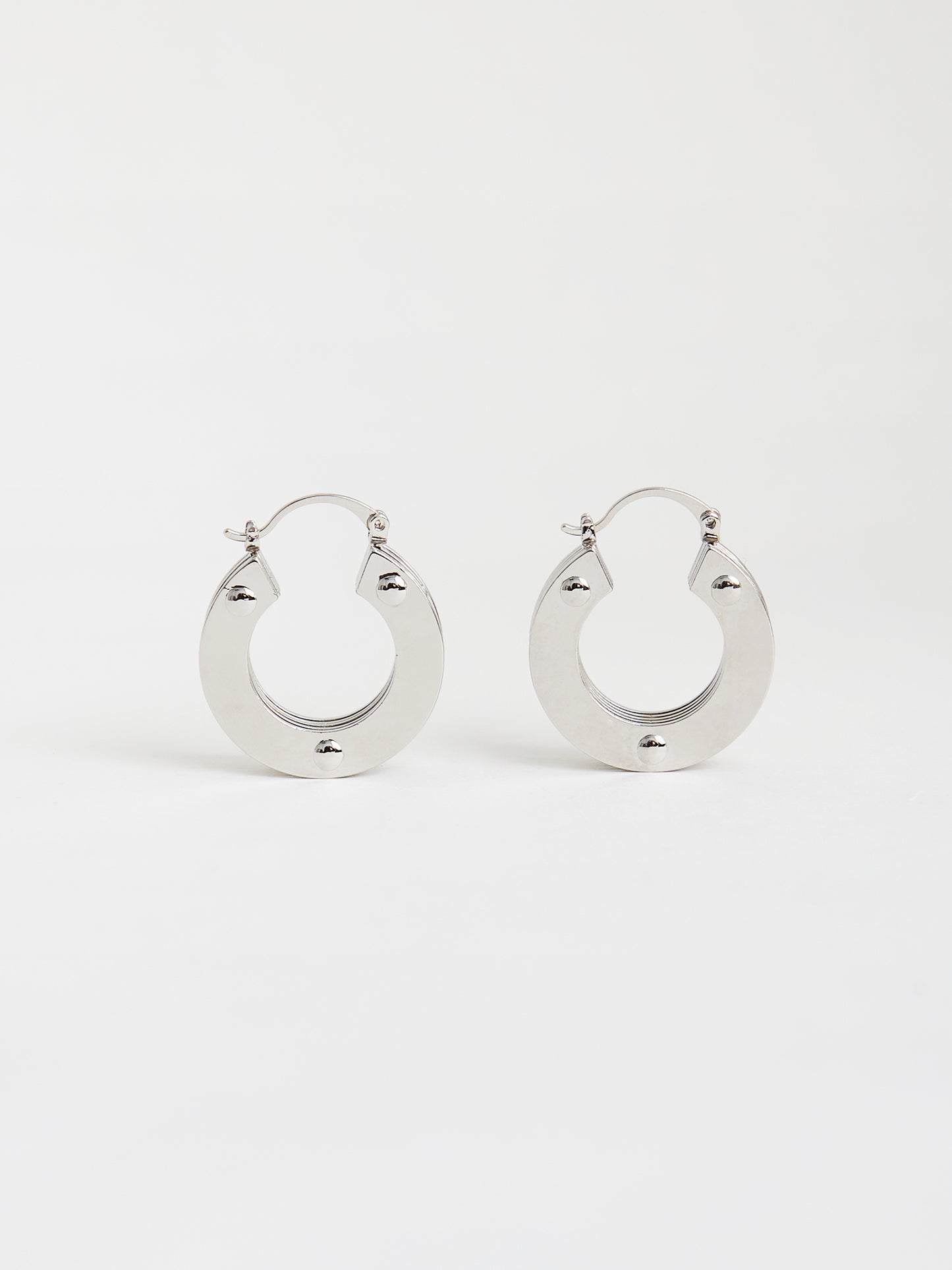 Huggie Hoop Earrings (Silver)