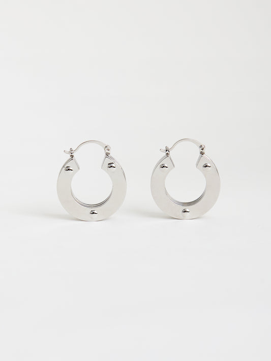 Huggie Hoop Earrings (Silver)