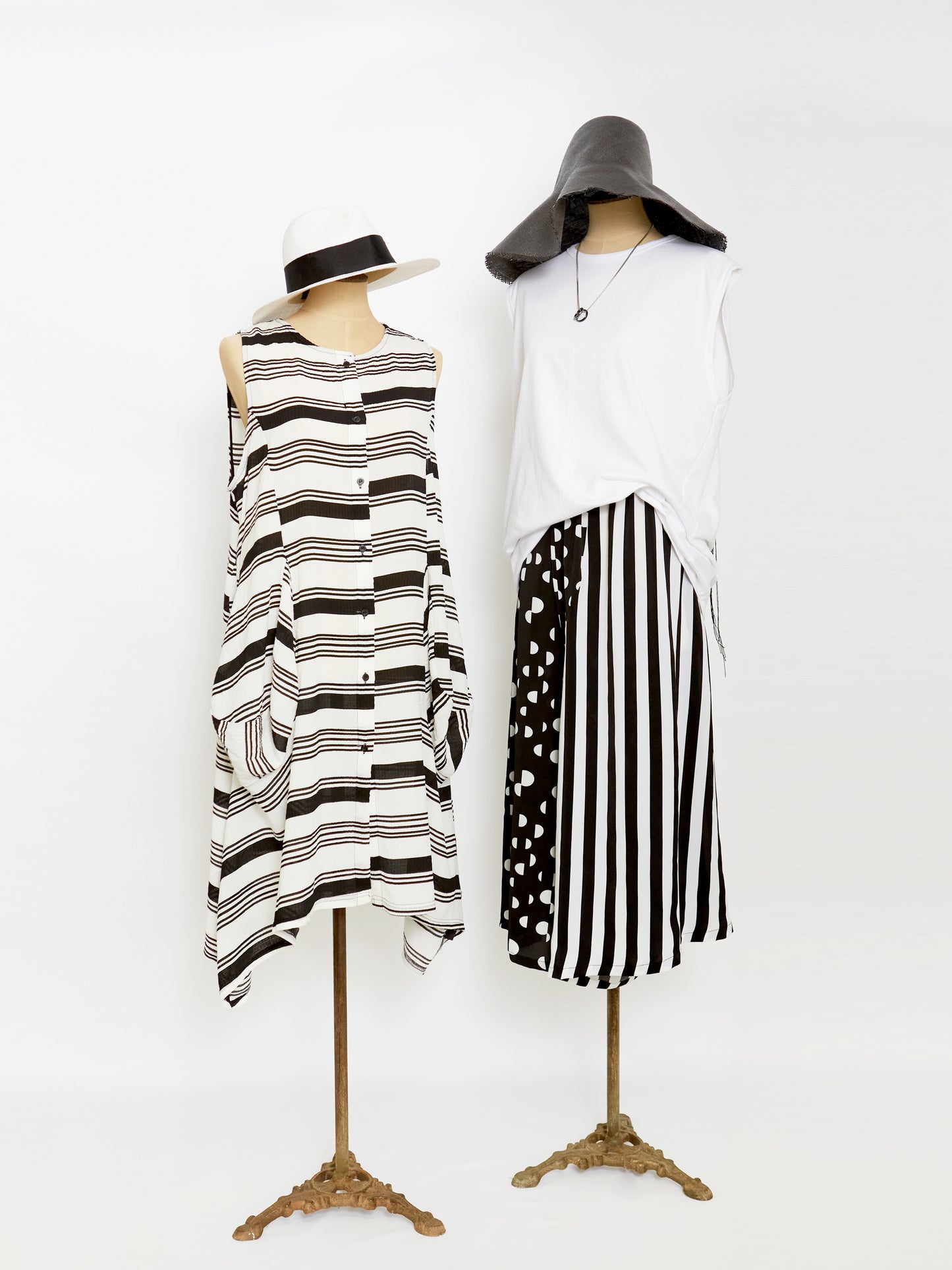 Half Half Pattern Pants