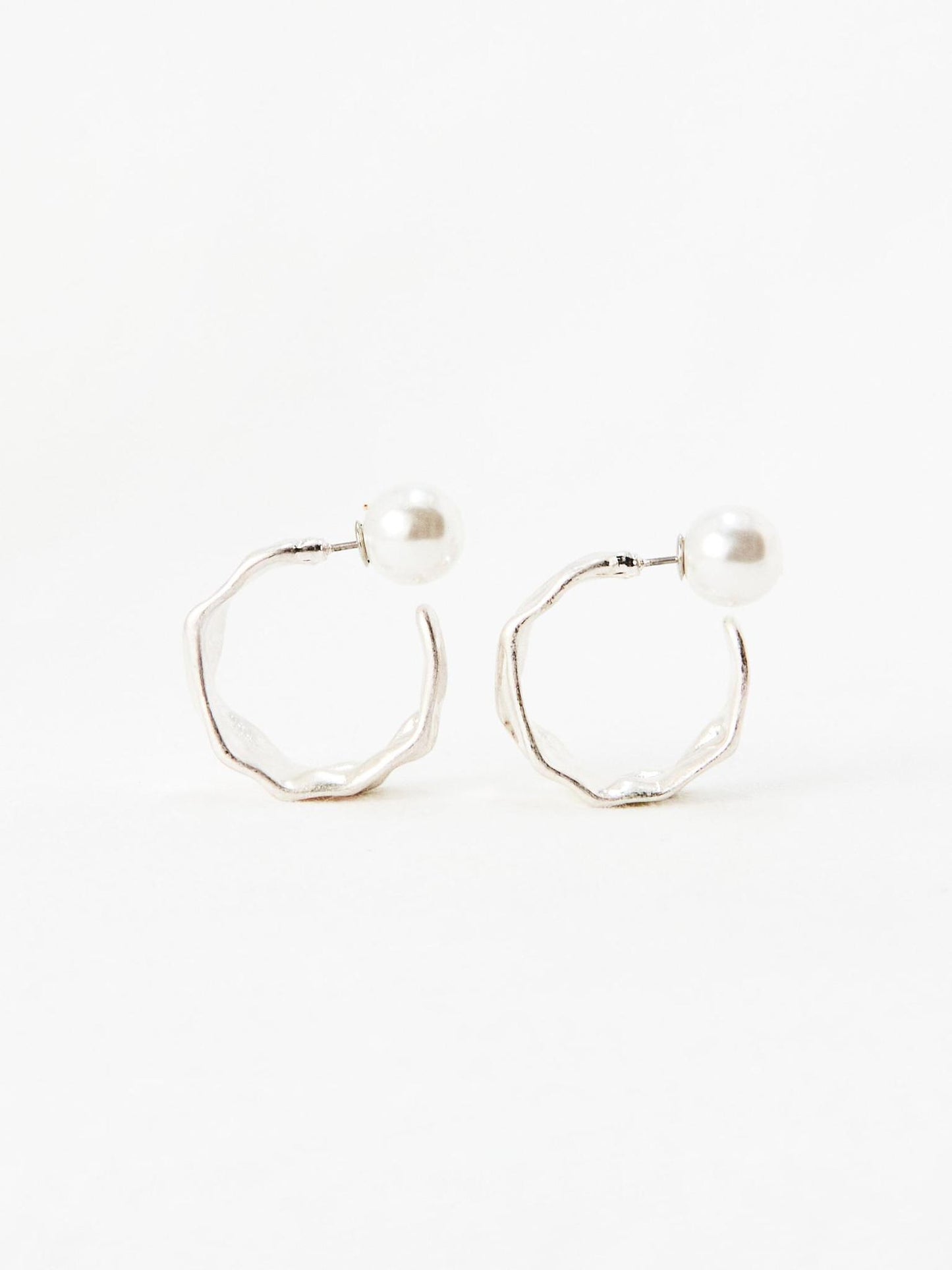 Matte Pearl Hoops