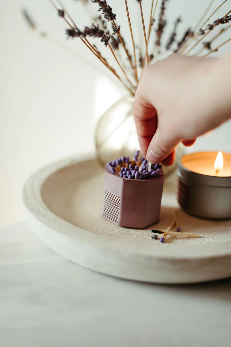Tenn Prairie Acai Match Holder w/ Striker and Purple Matches