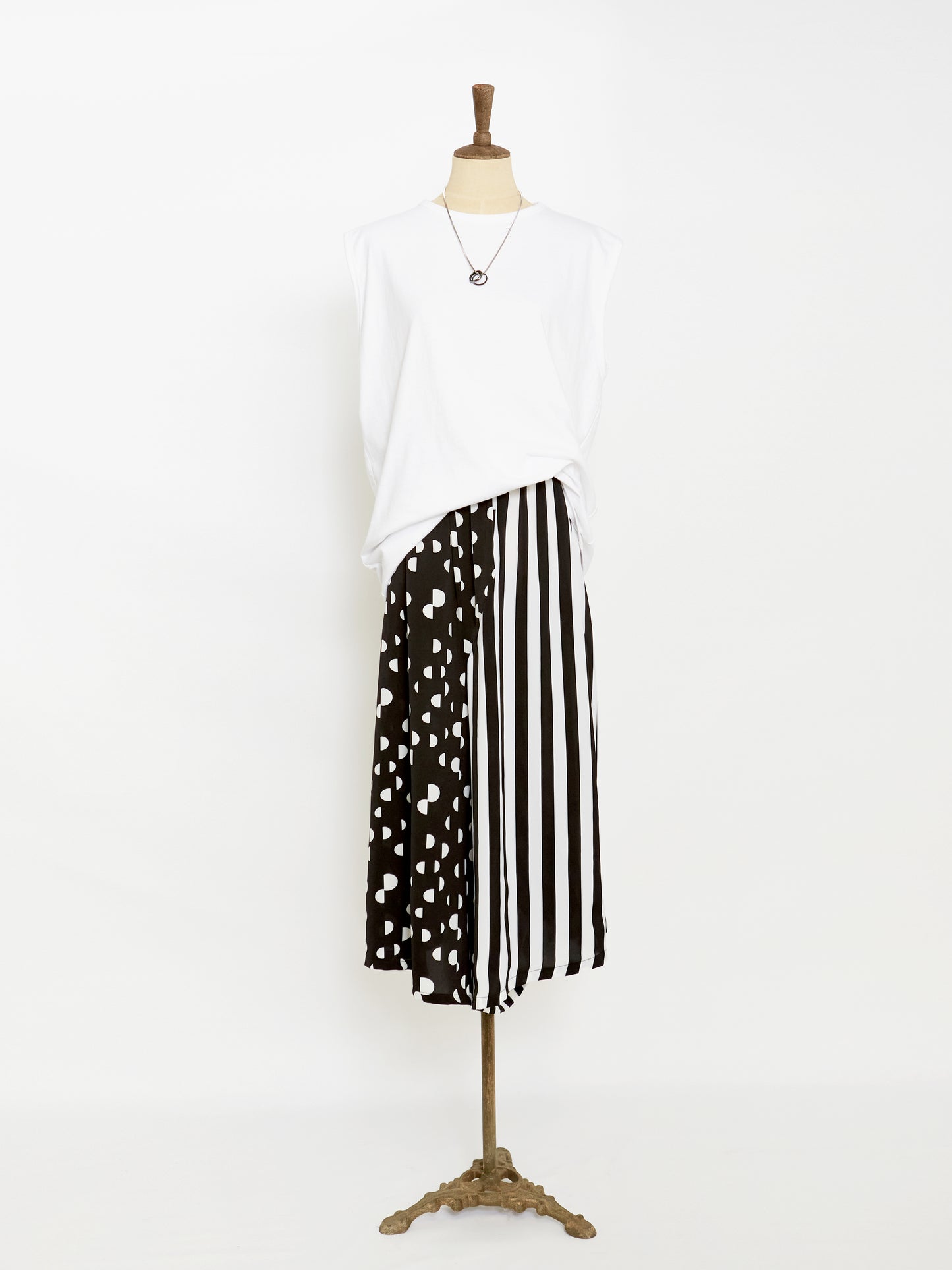 Half Half Pattern Pants