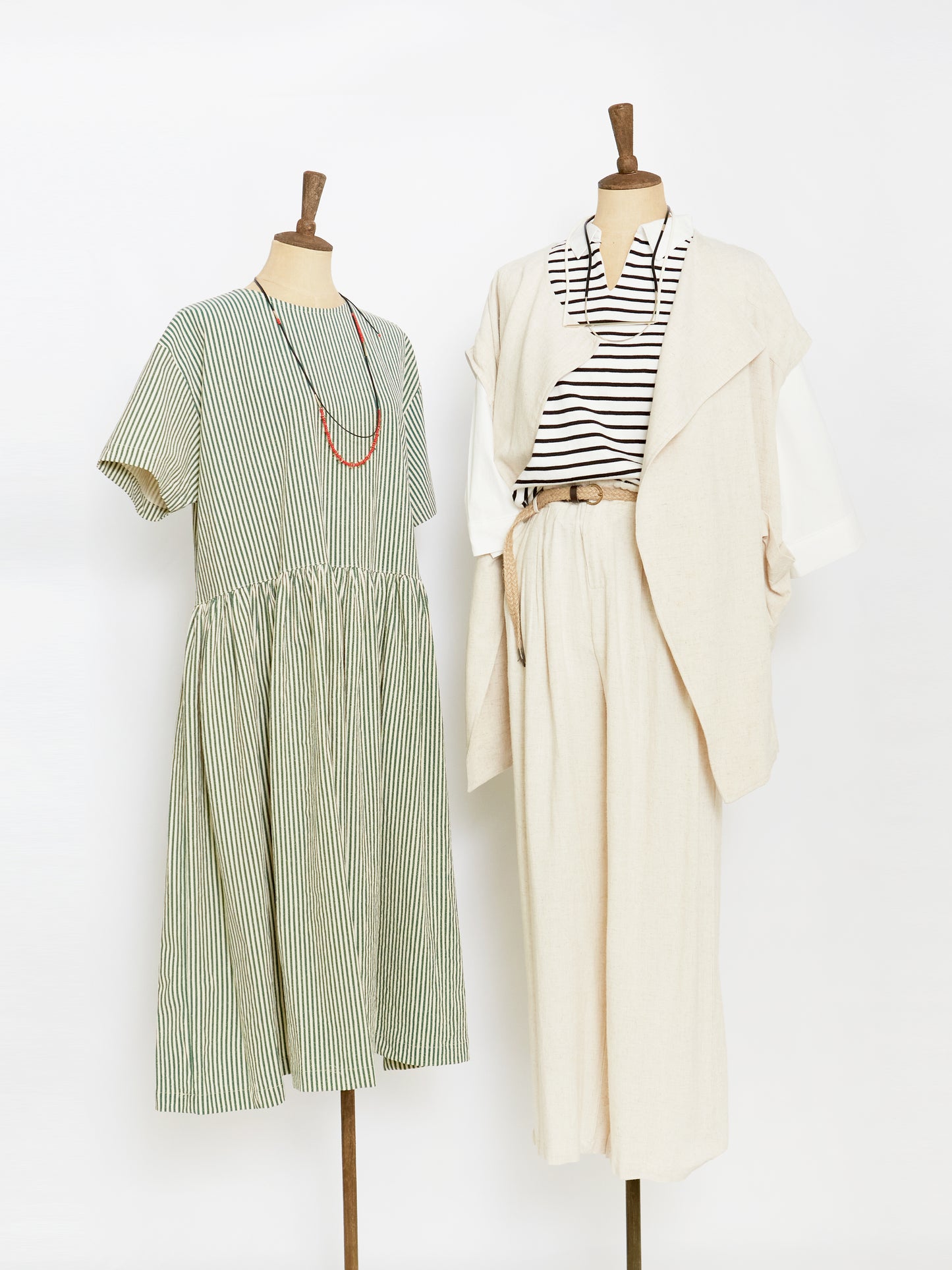 Striped Summer Dress (Green)