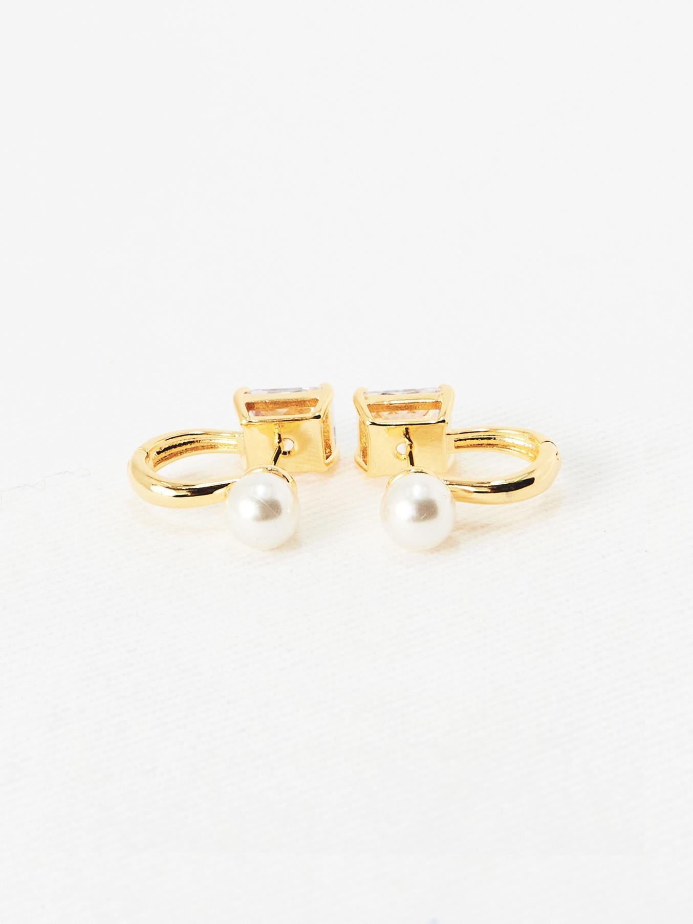 Diamond Pearl Earring