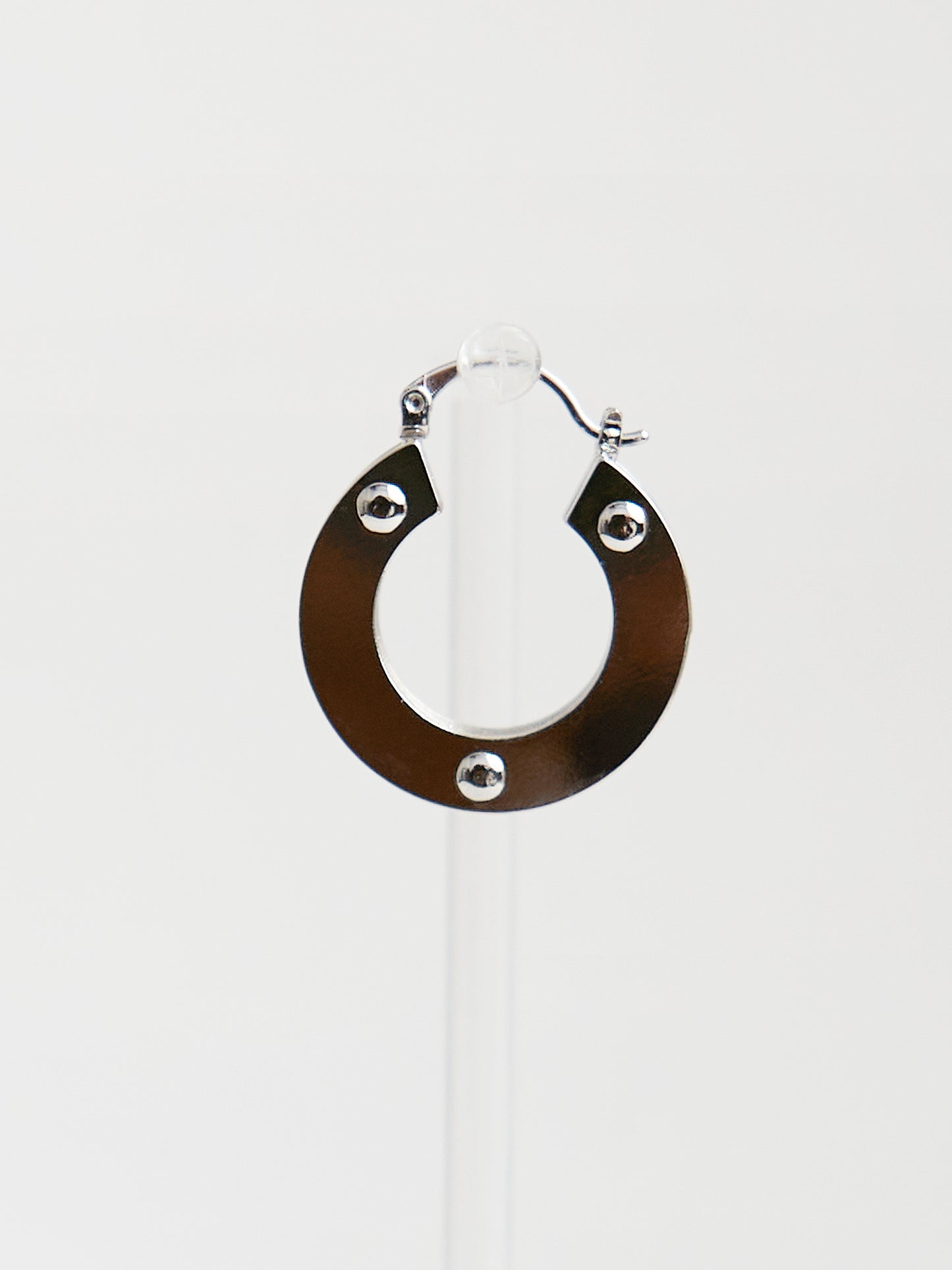 Huggie Hoop Earrings (Silver)