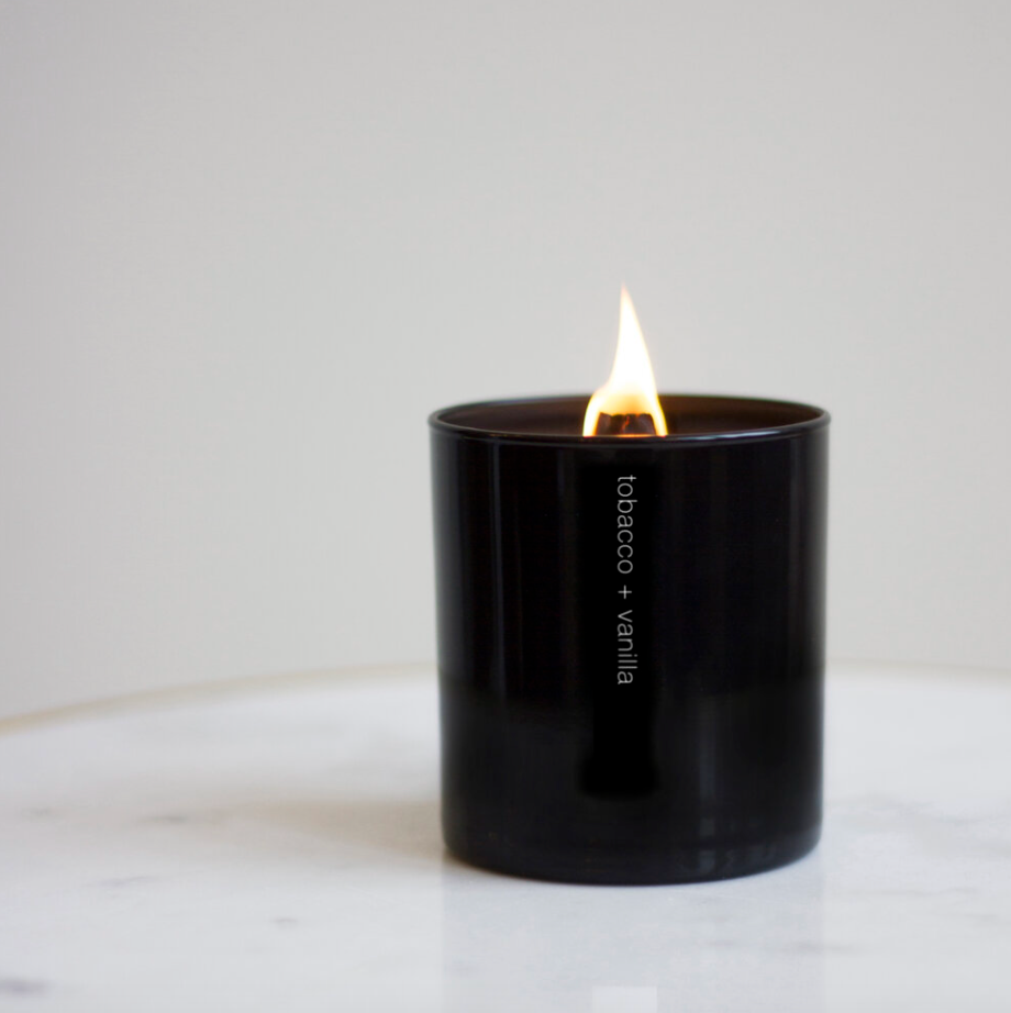 tobacco + vanilla tumbler candle
