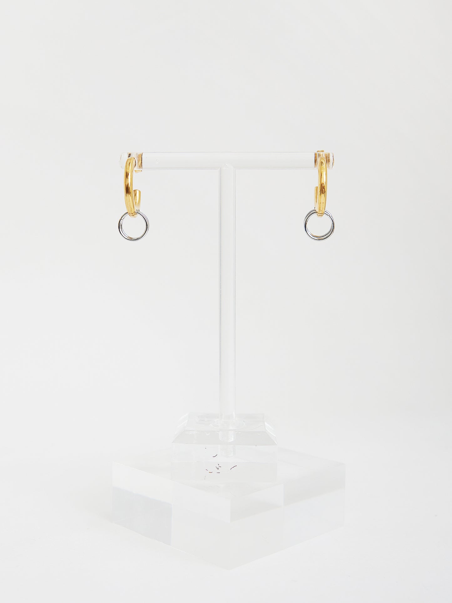 Chain Drop Hoop Earrings