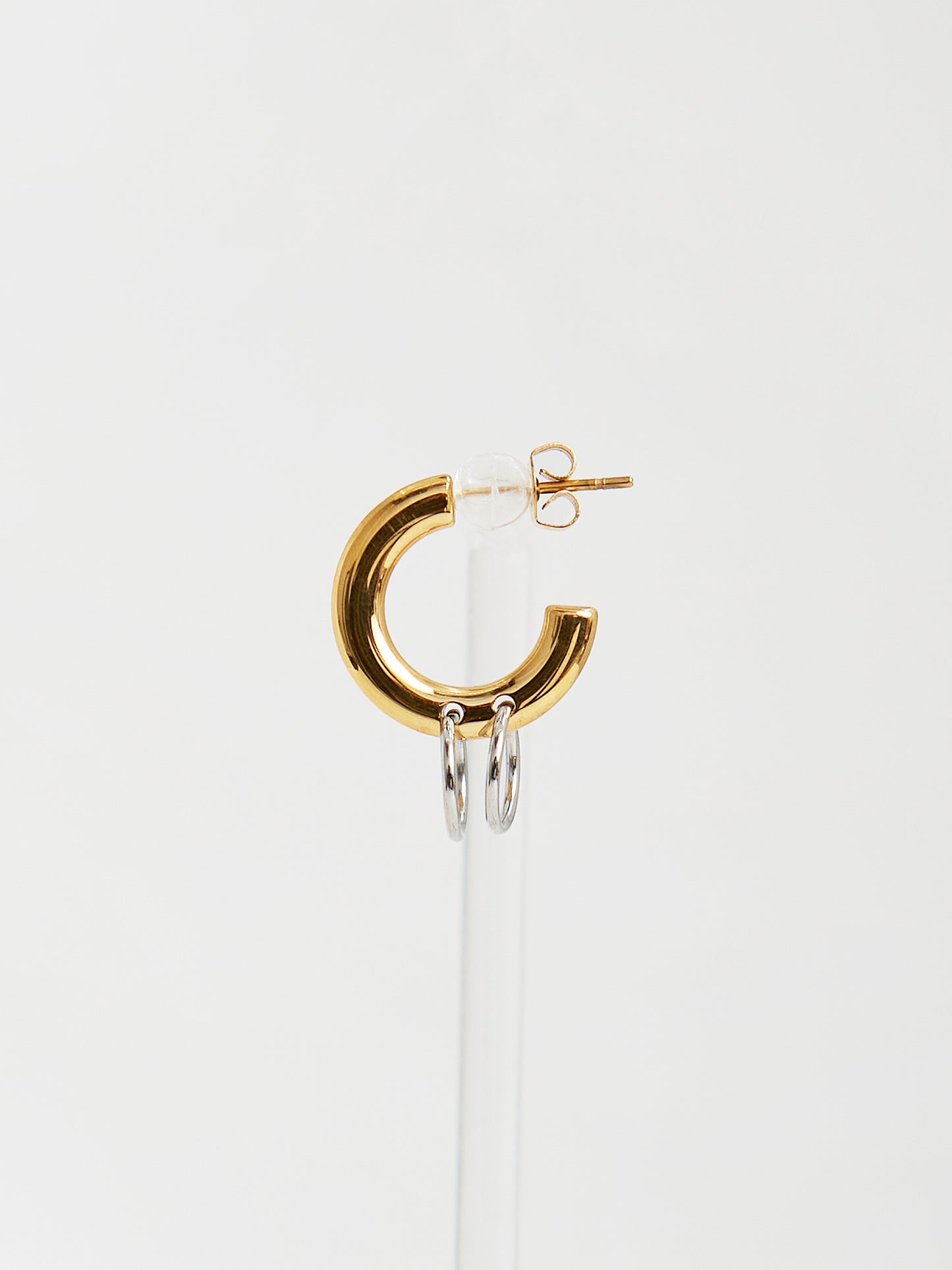 Chain Drop Hoop Earrings
