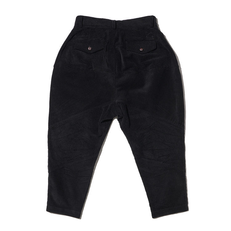 MIXED CORDUROY PATTEN BAGGY PANTS - BLACK (M/L)