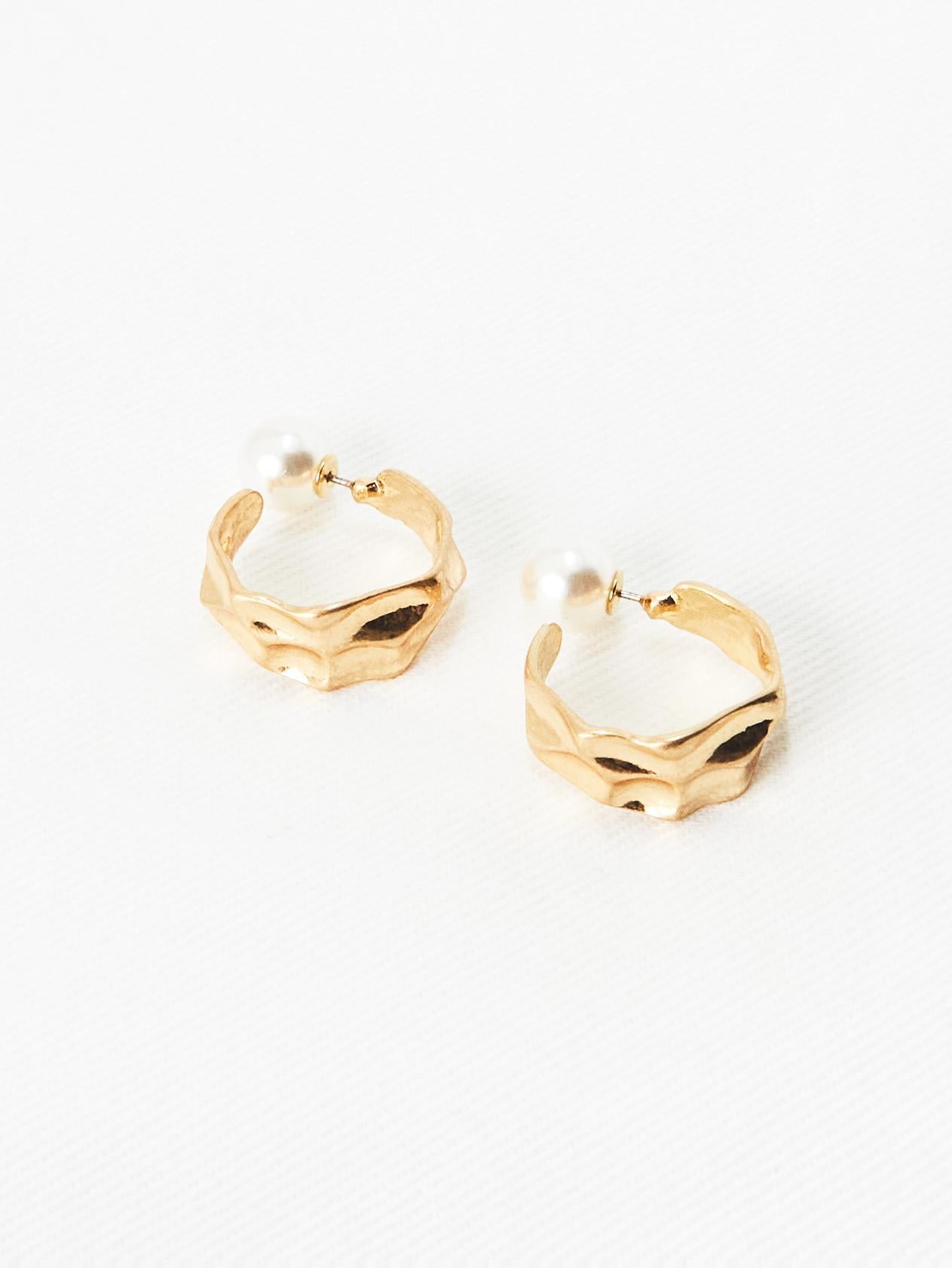 Matte Pearl Hoops