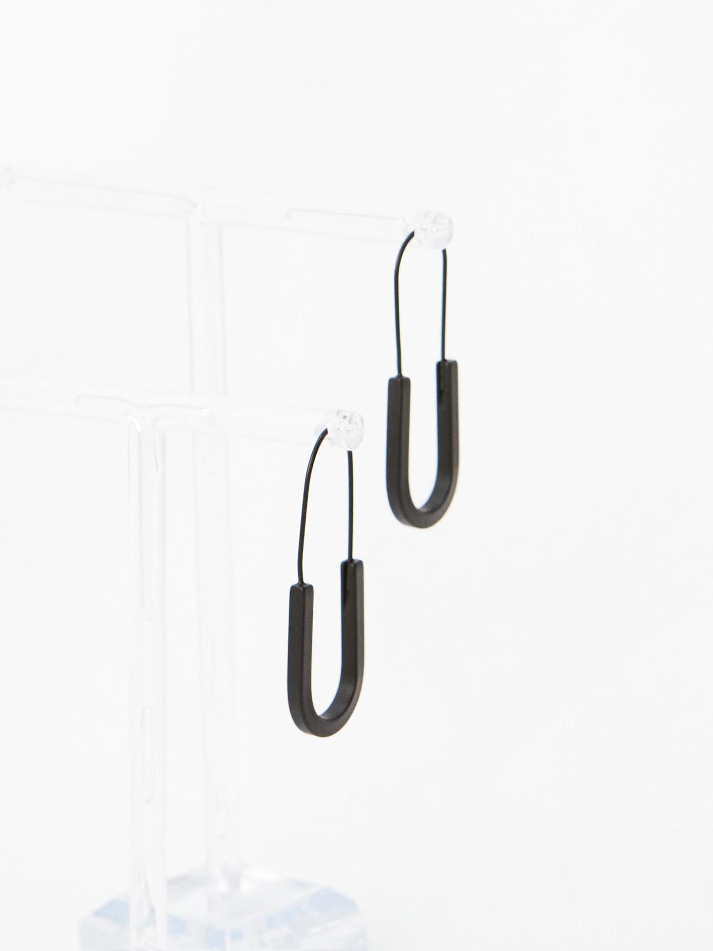 Black Clip Earrings