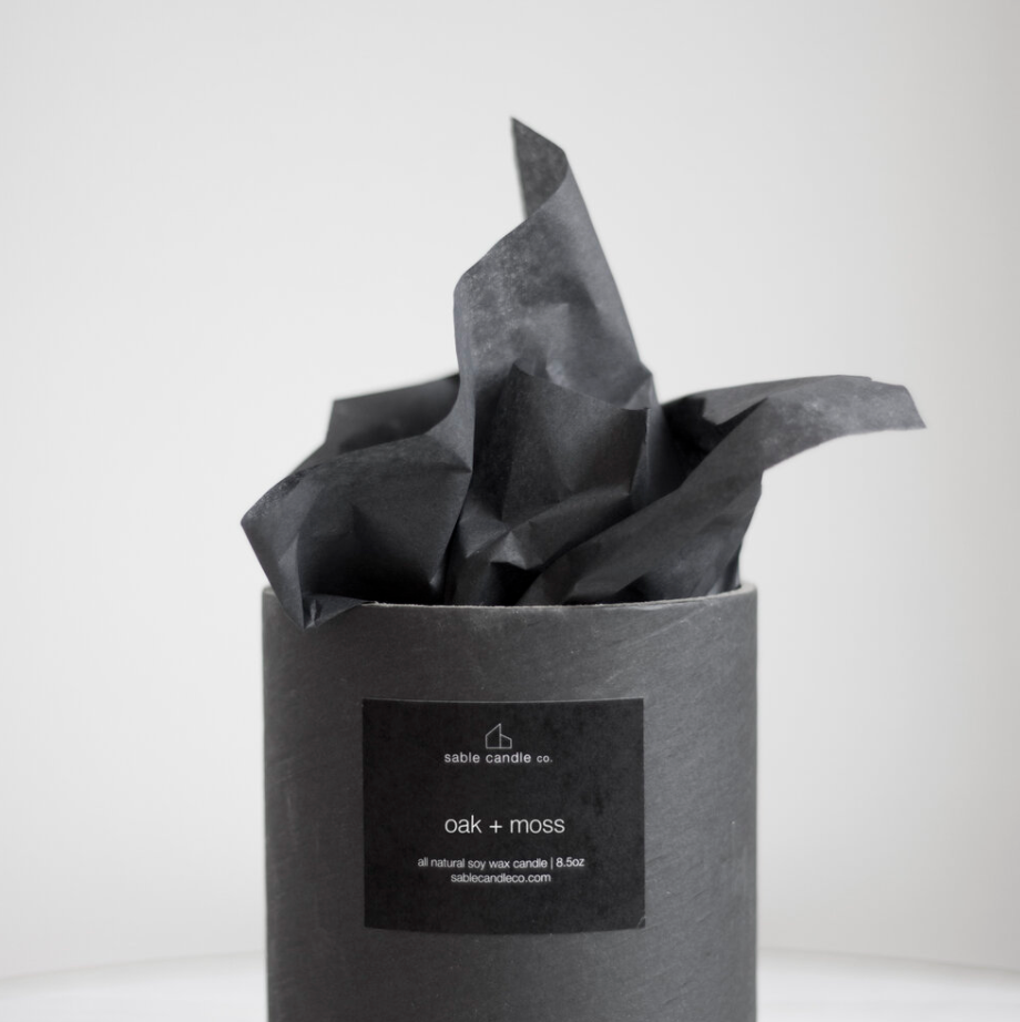 oak + moss tumbler candle