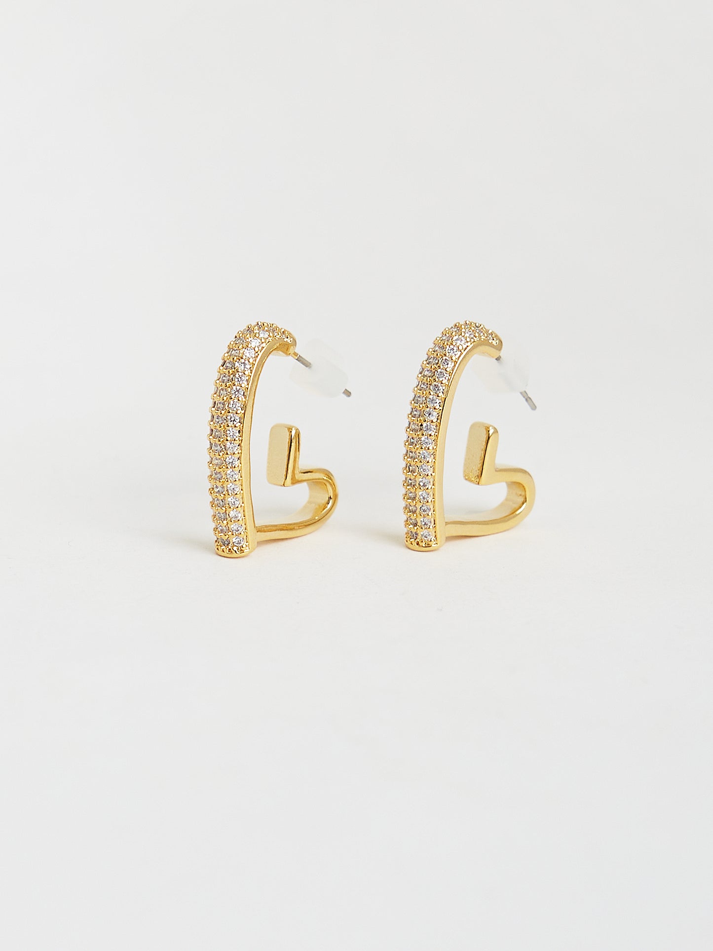 Heart Post Earrings (Gold)