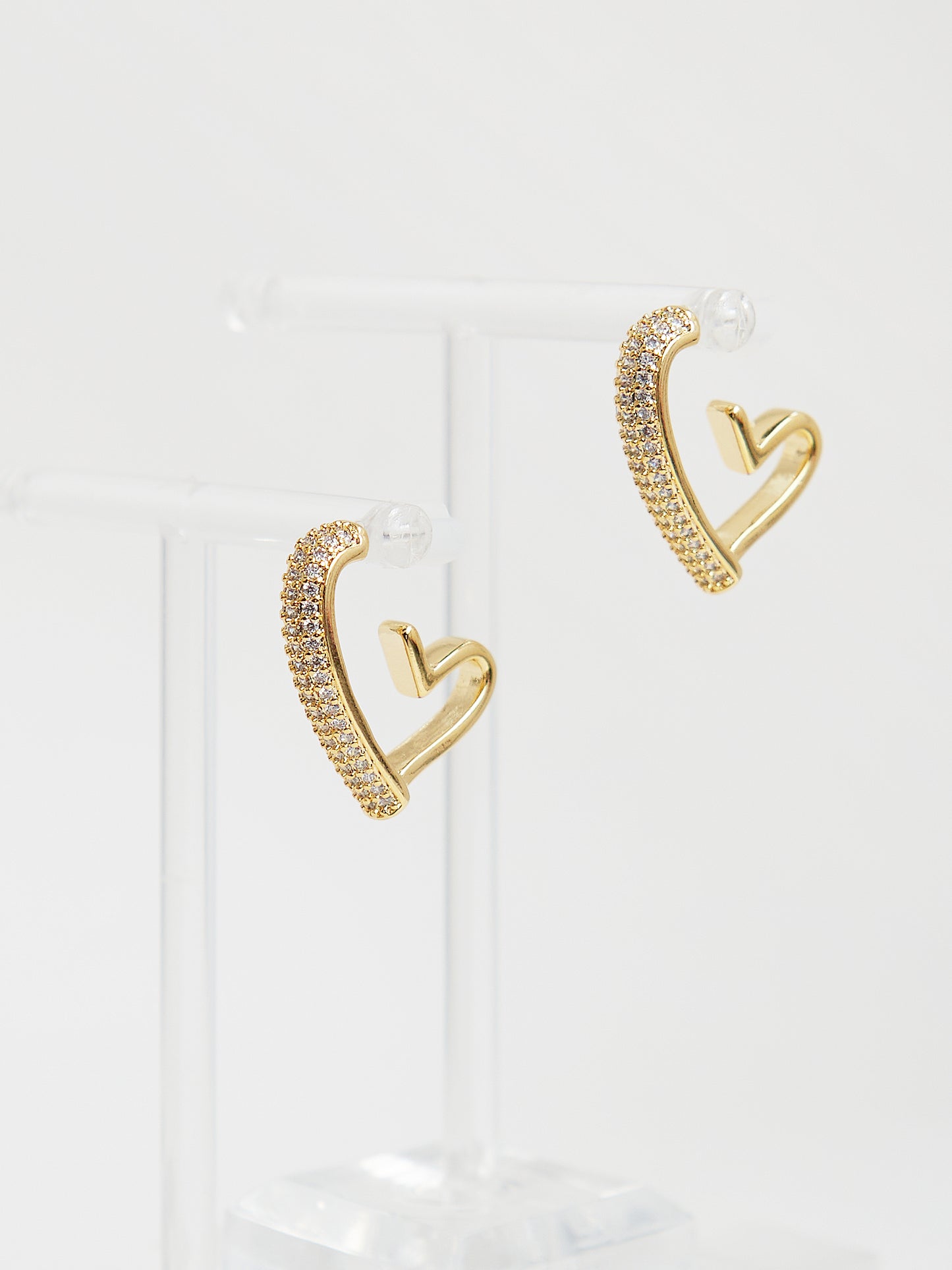 Heart Post Earrings (Gold)