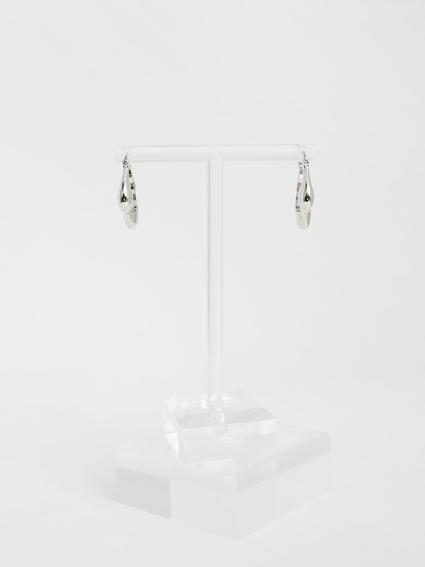Chunky Hoop Earrings (Silver)