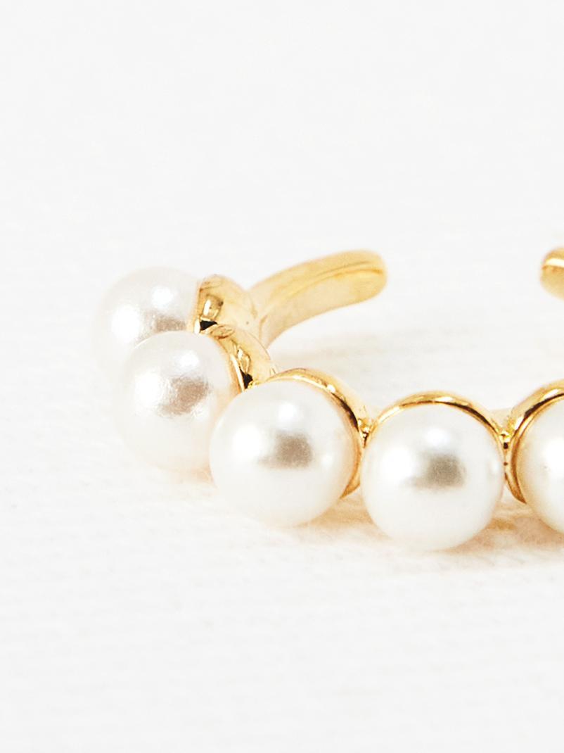 Crown Pearl Ear Cuff (2 Color)