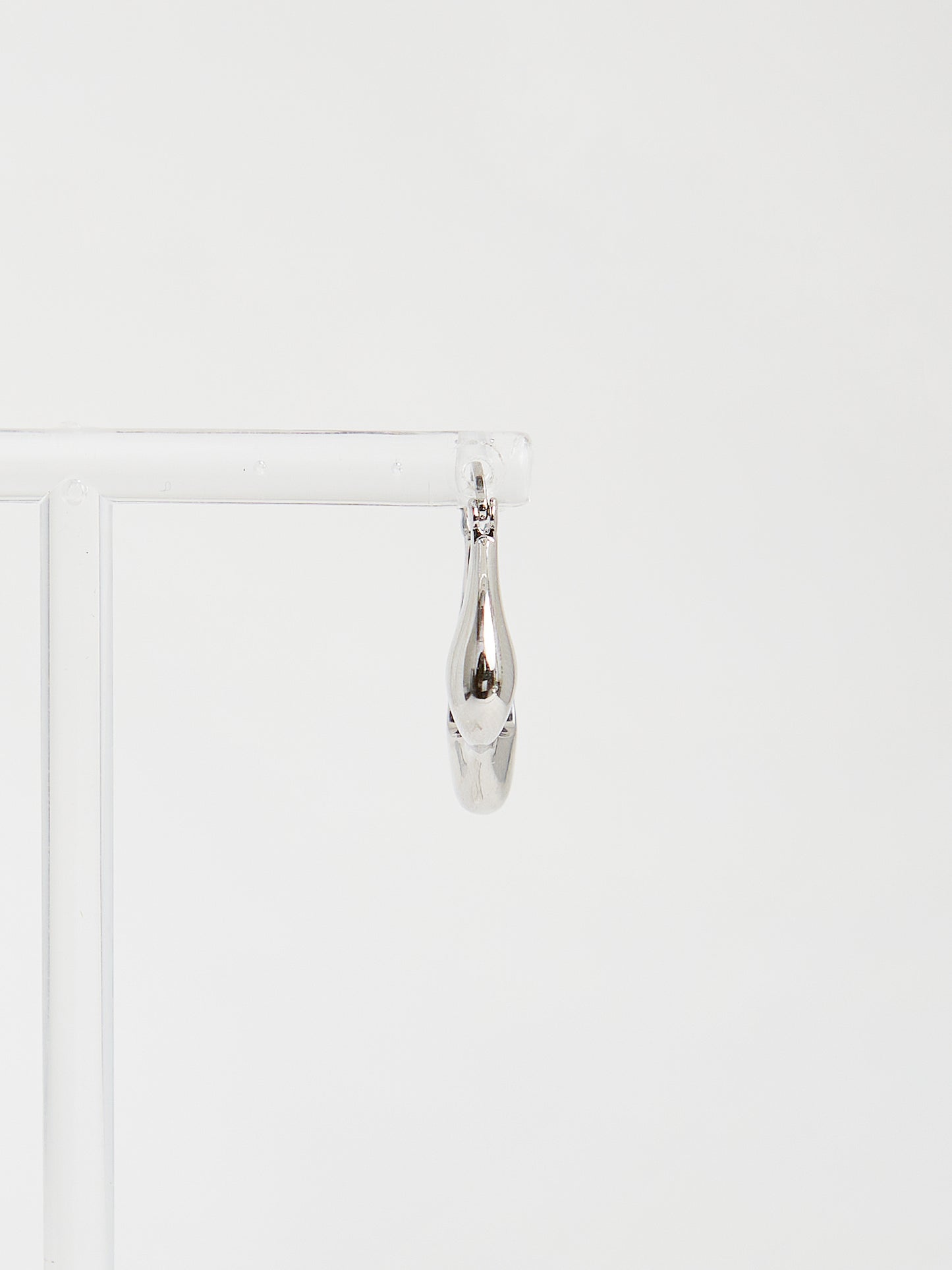 Chunky Hoop Earrings (Silver)