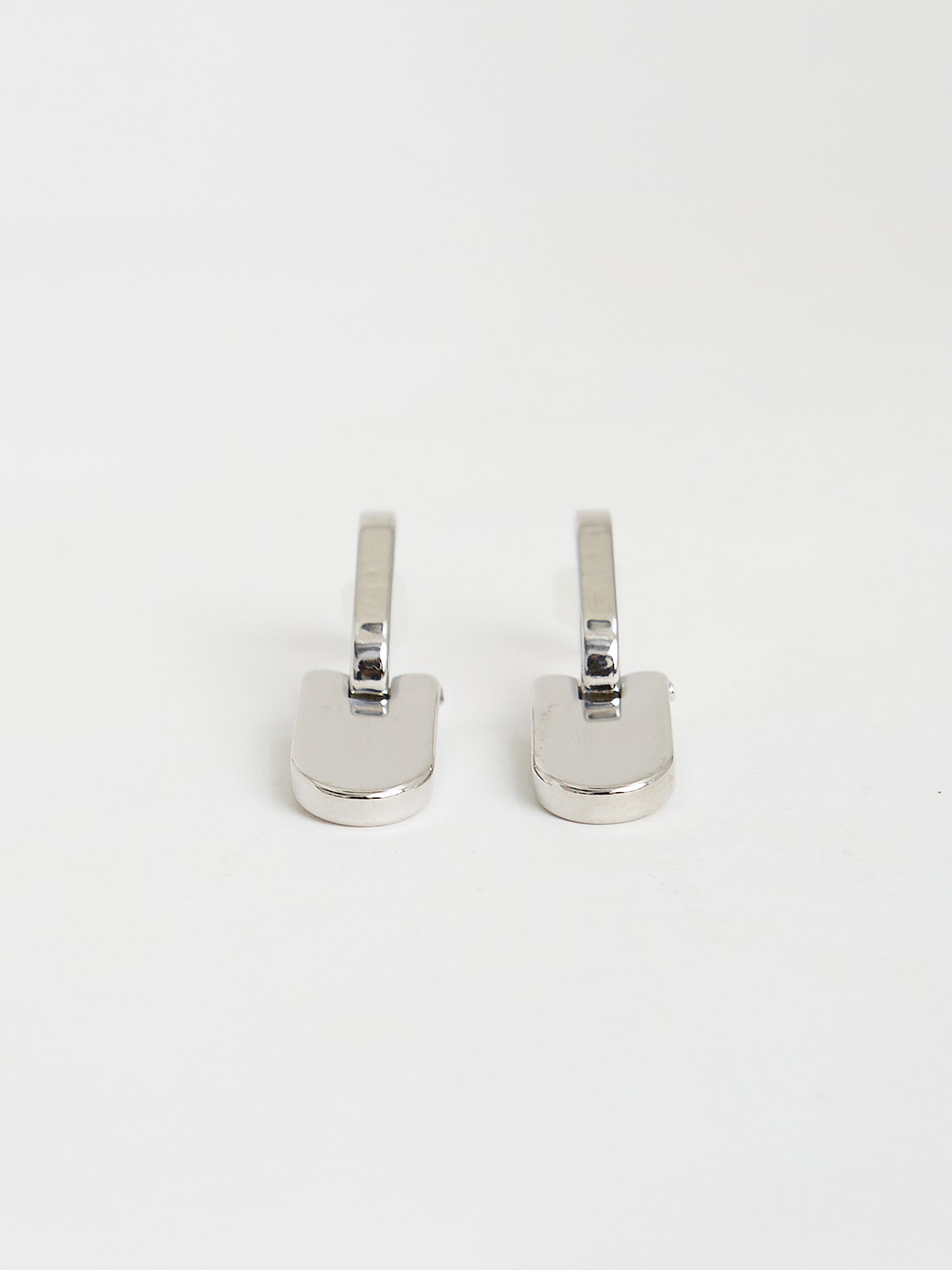 Plate Drop Earrings (Silver)