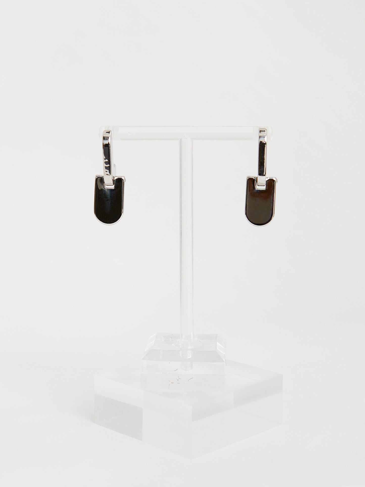 Plate Drop Earrings (Silver)