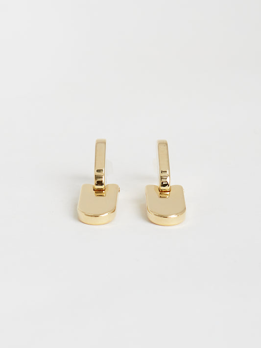 Plate Drop Earrings (Gold)