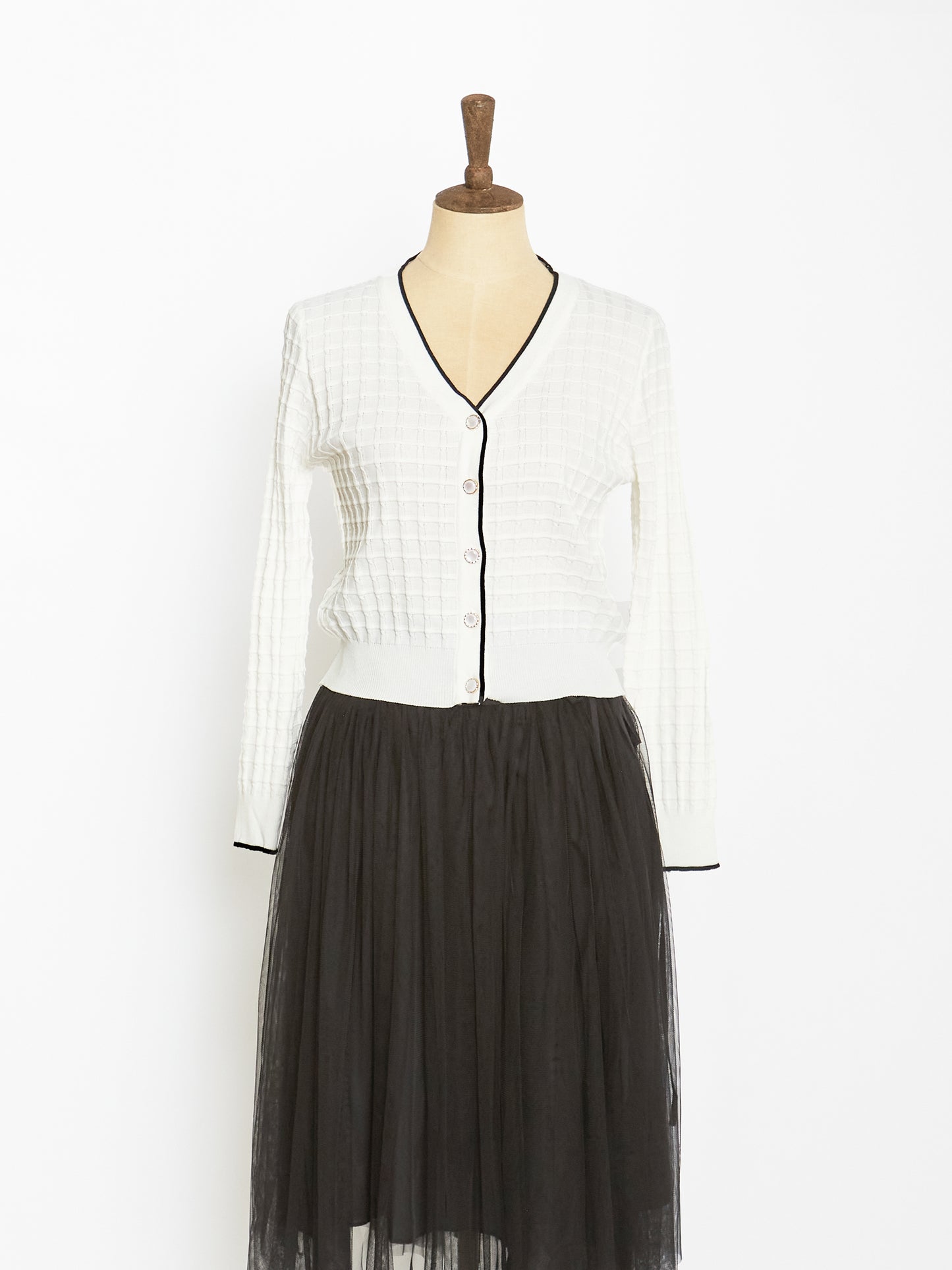 Cotton Cardigan (White)
