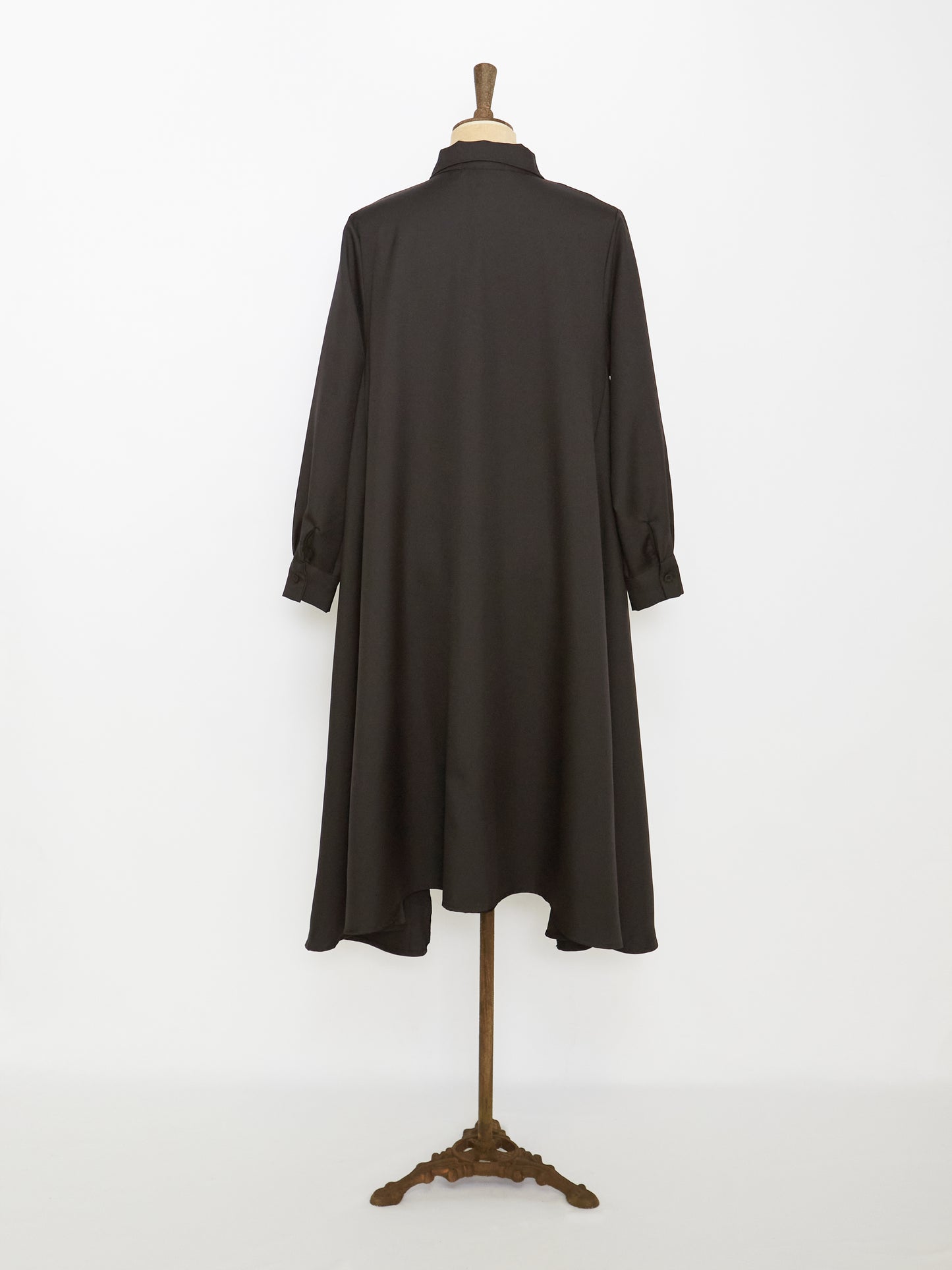 Flare Shirt Dress (Black)