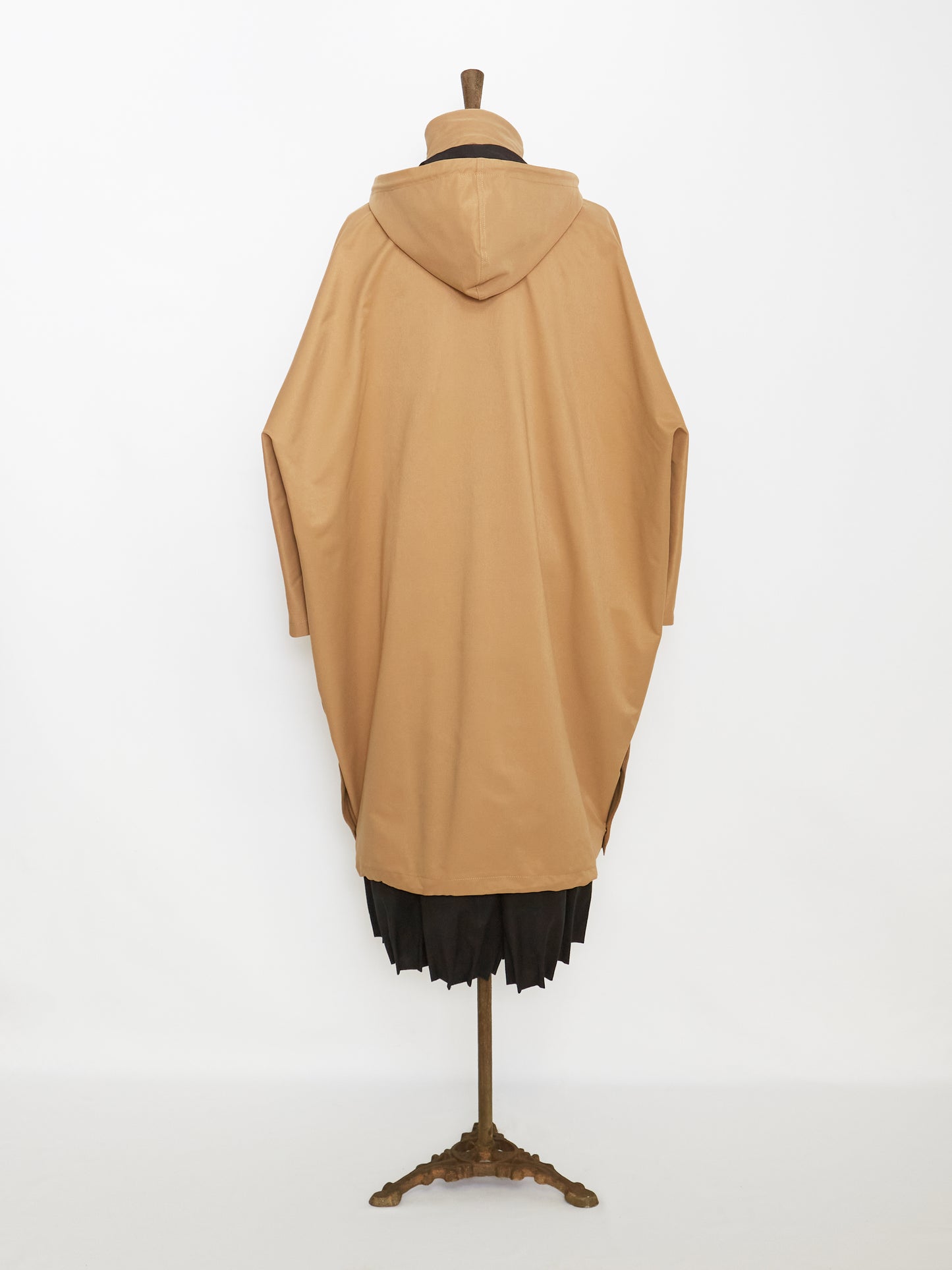 Hoodie Trench Coat (Brown)