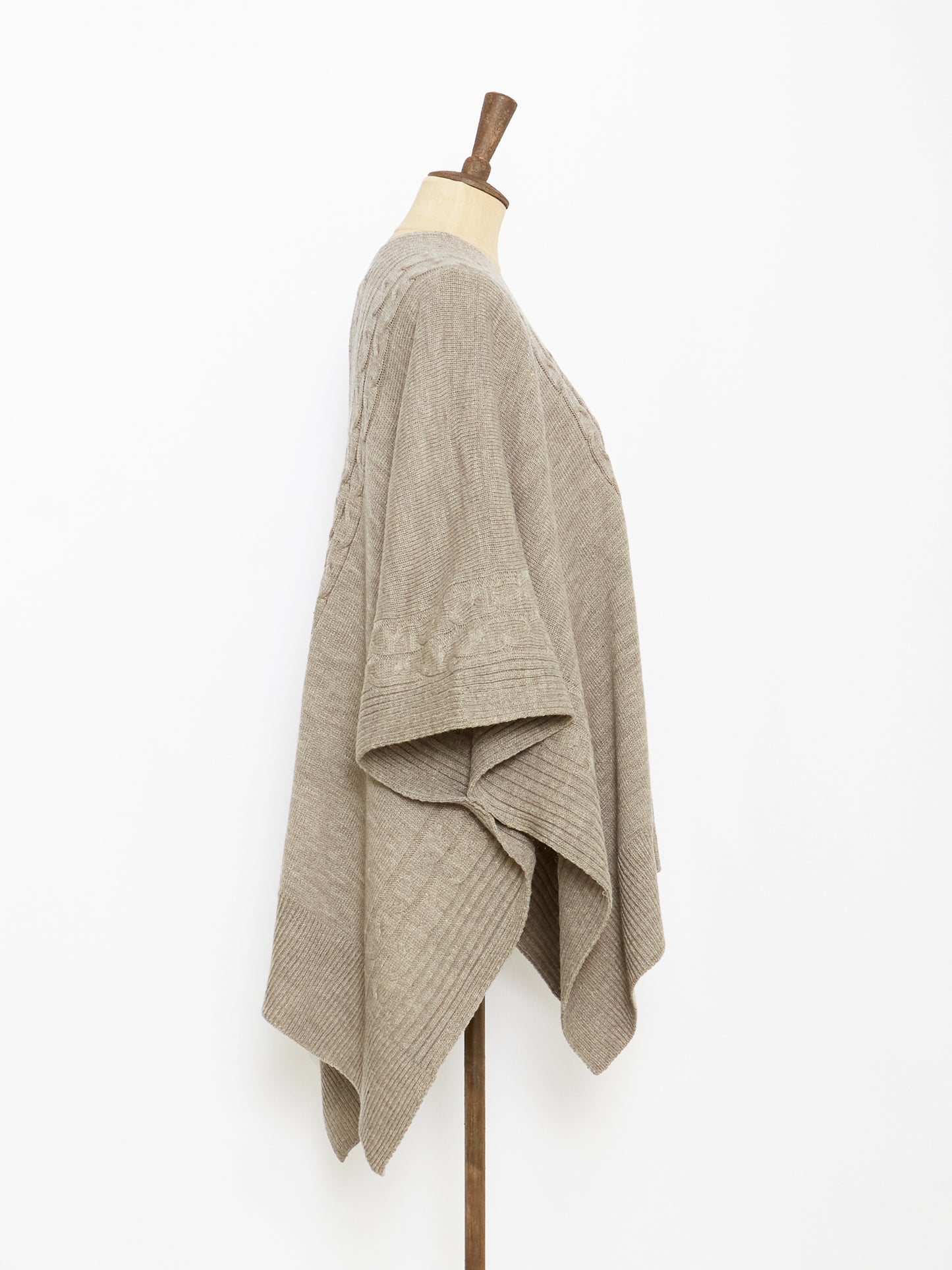 Kimono knit cardigan (Beige)