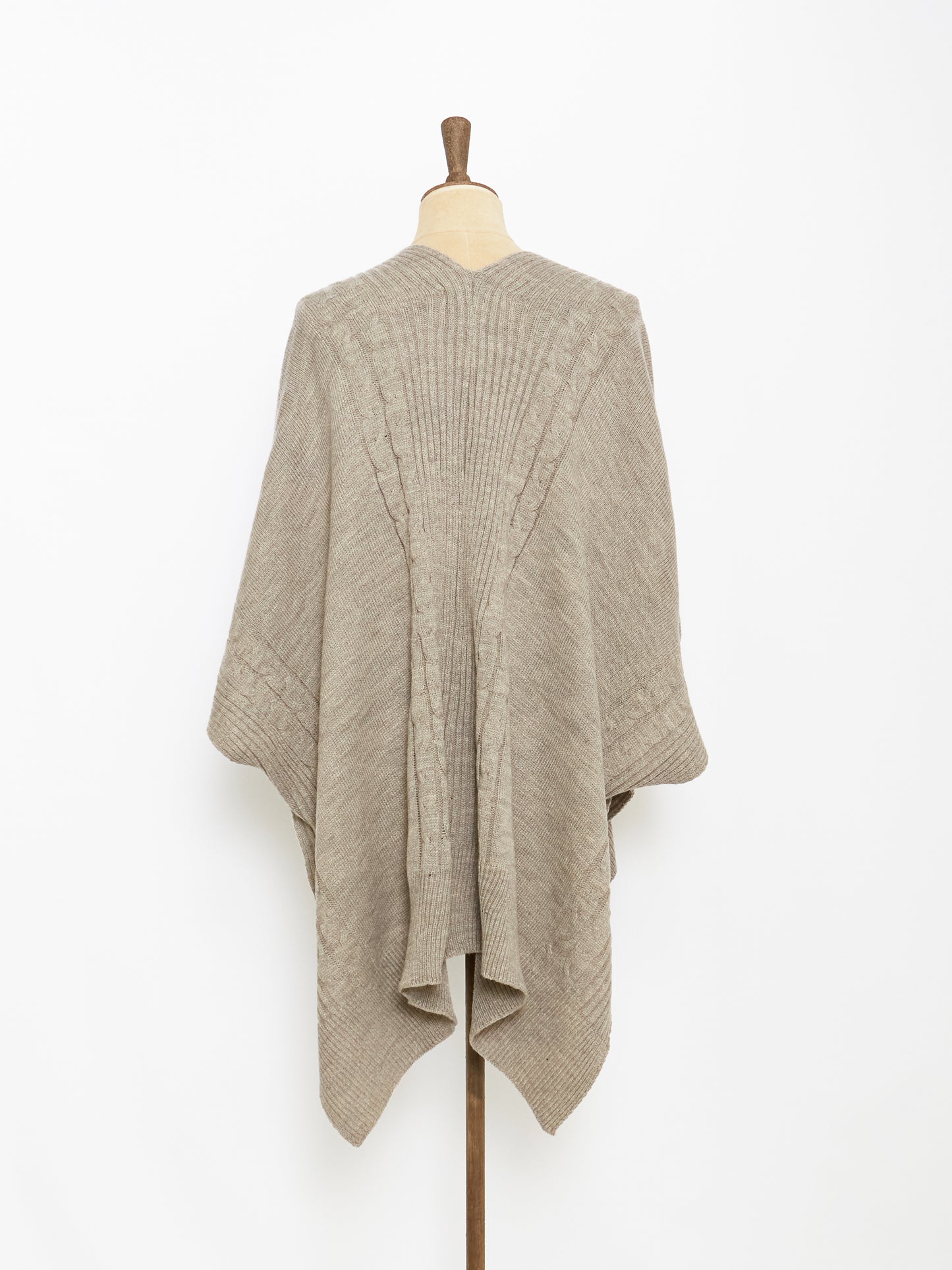 Kimono knit cardigan (Beige)