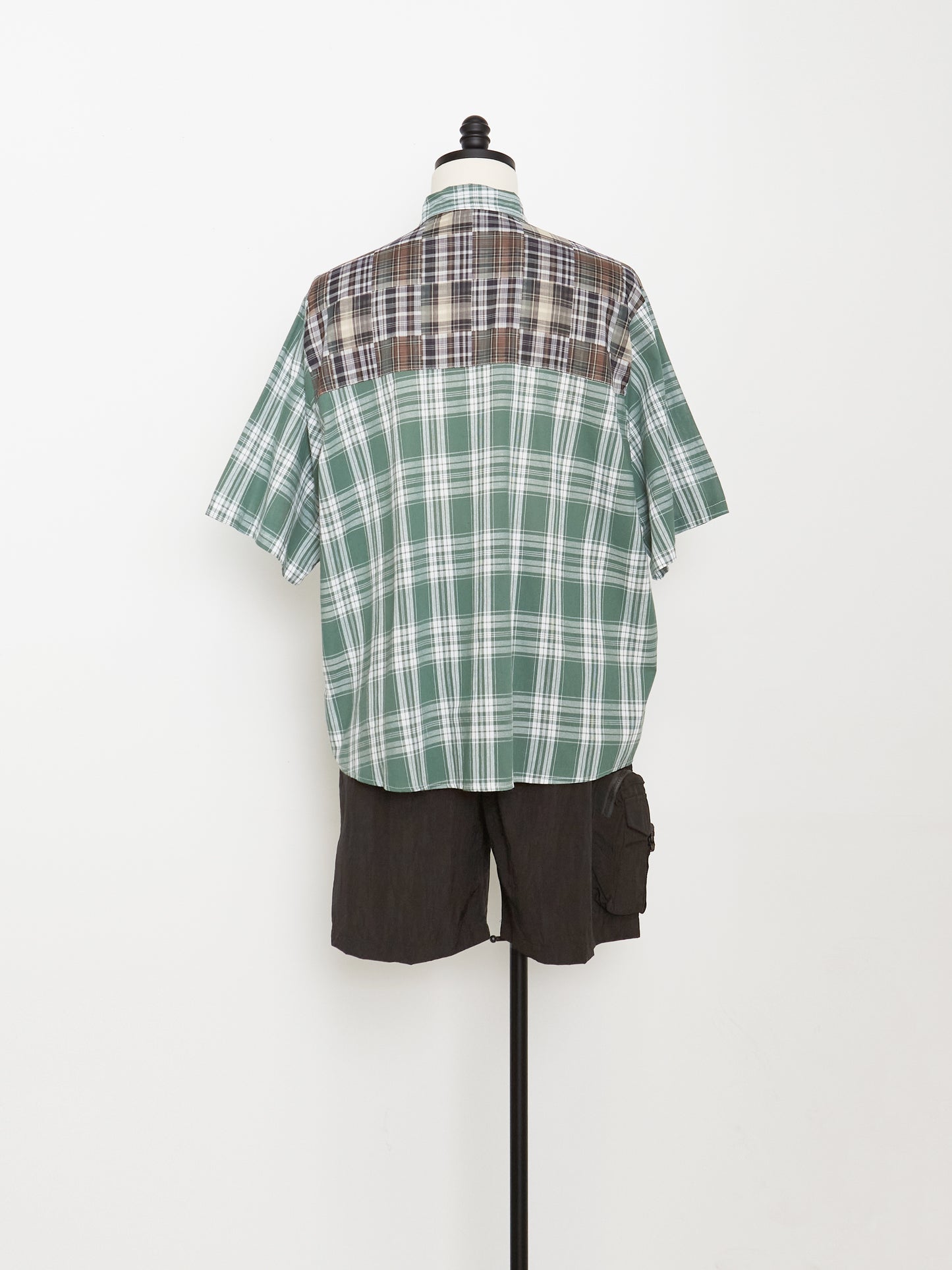 Patchwork Check Shirt (Green)