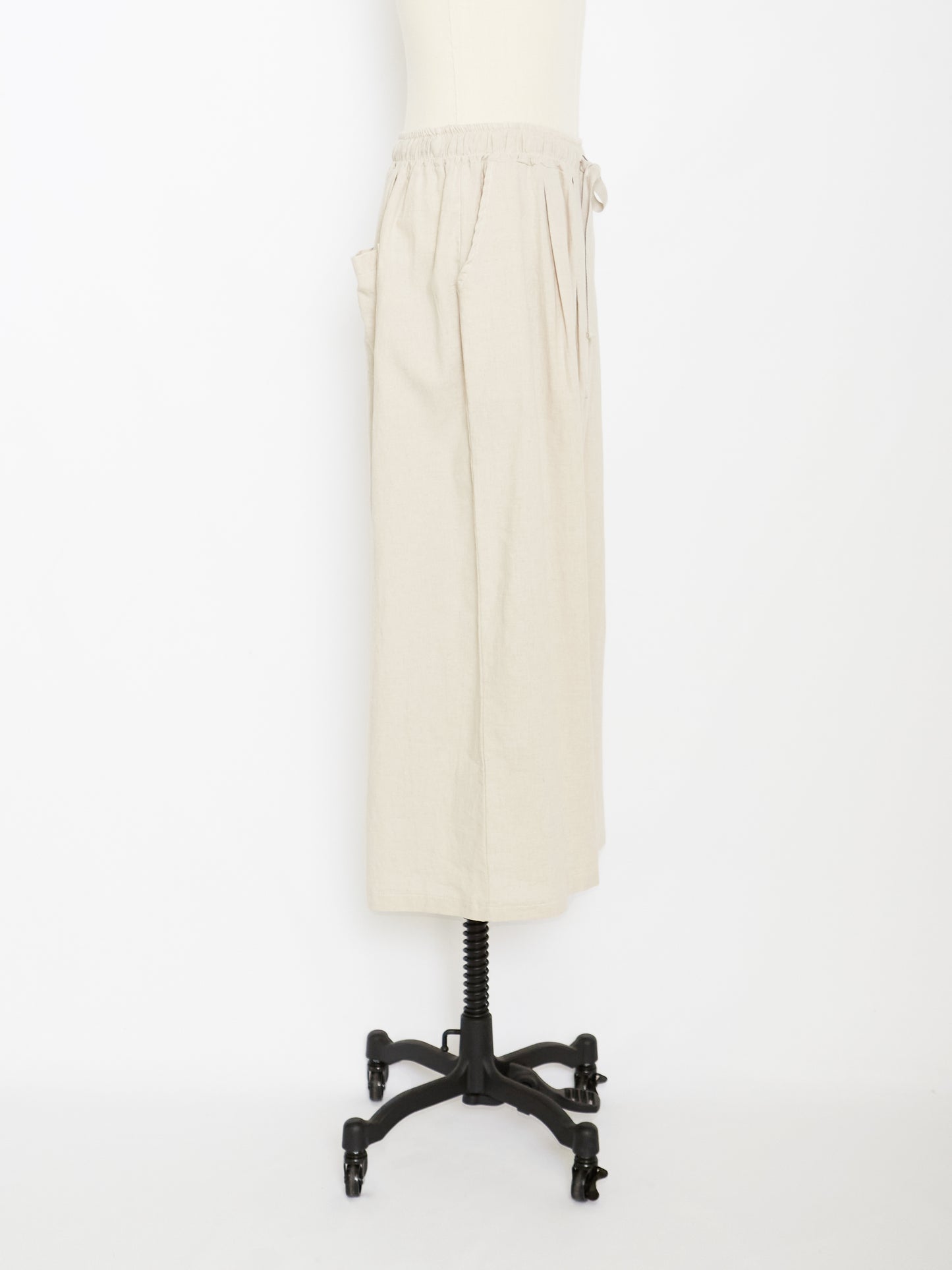 The Wide Linen Pants (Beige)