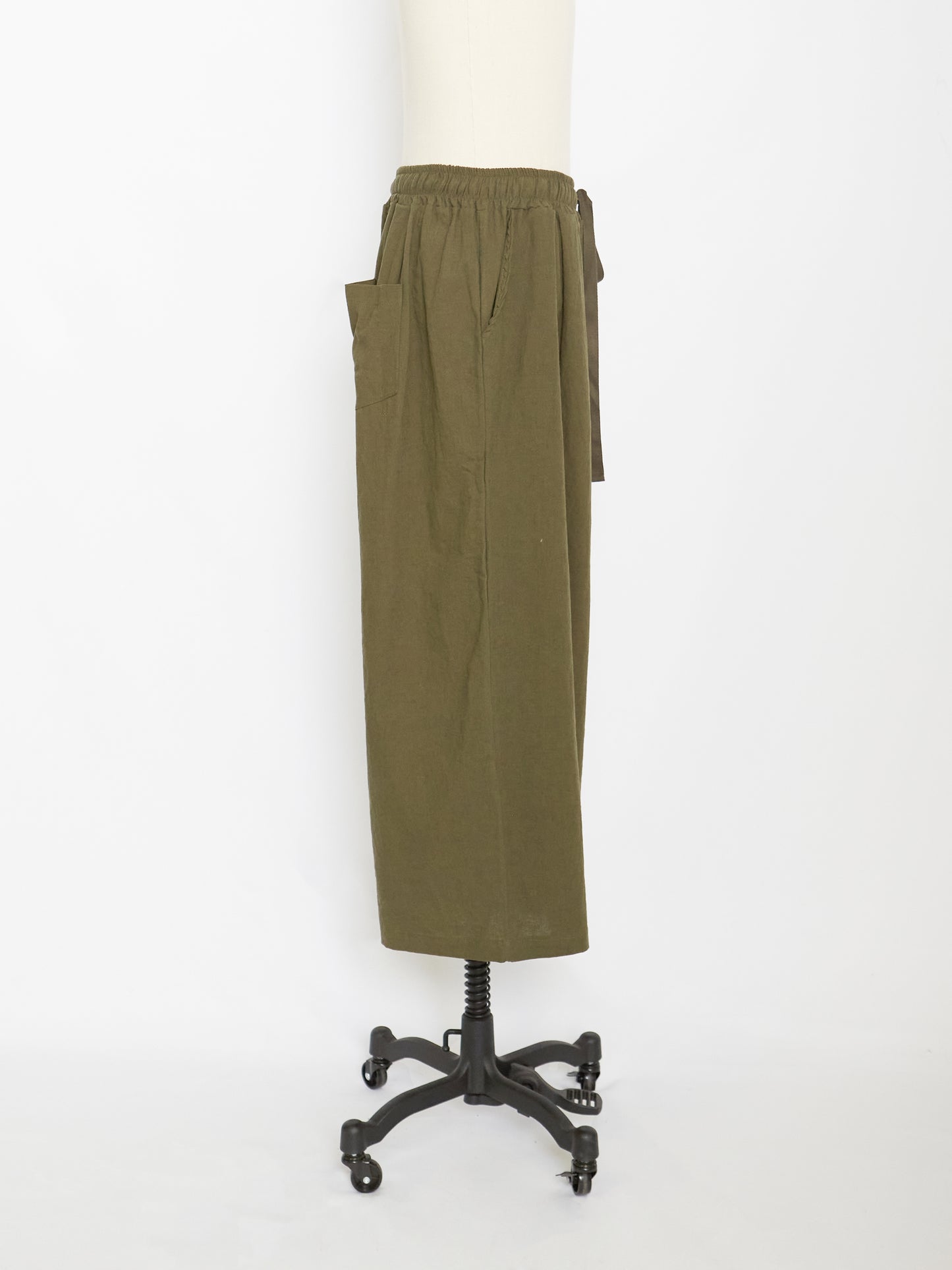 The Wide Linen Pants (Khaki)