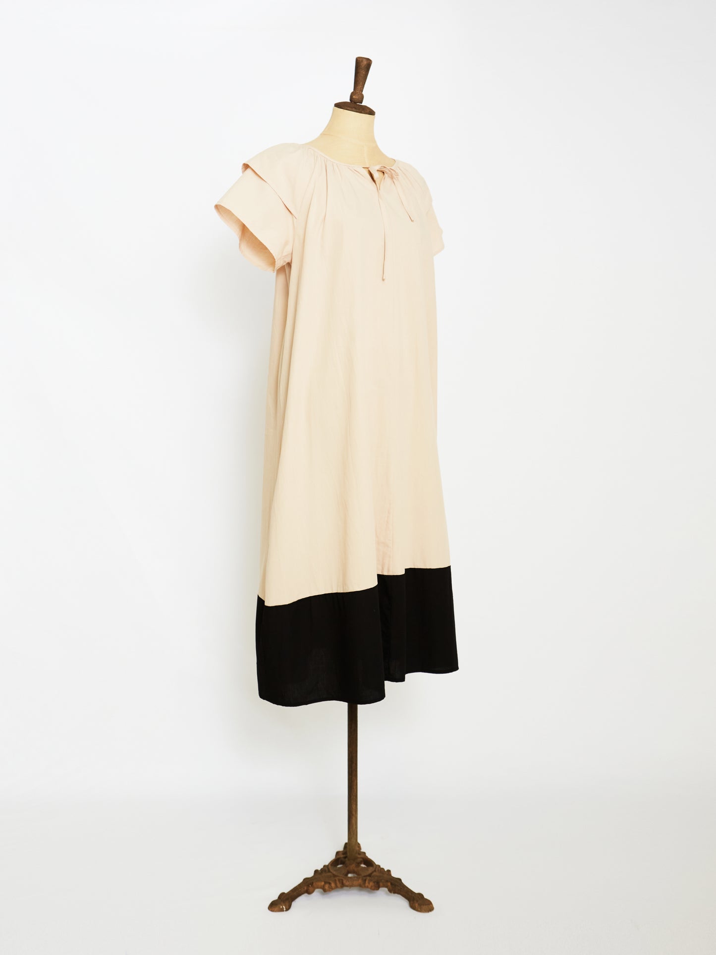 Sailor Collar Dress (Beige)