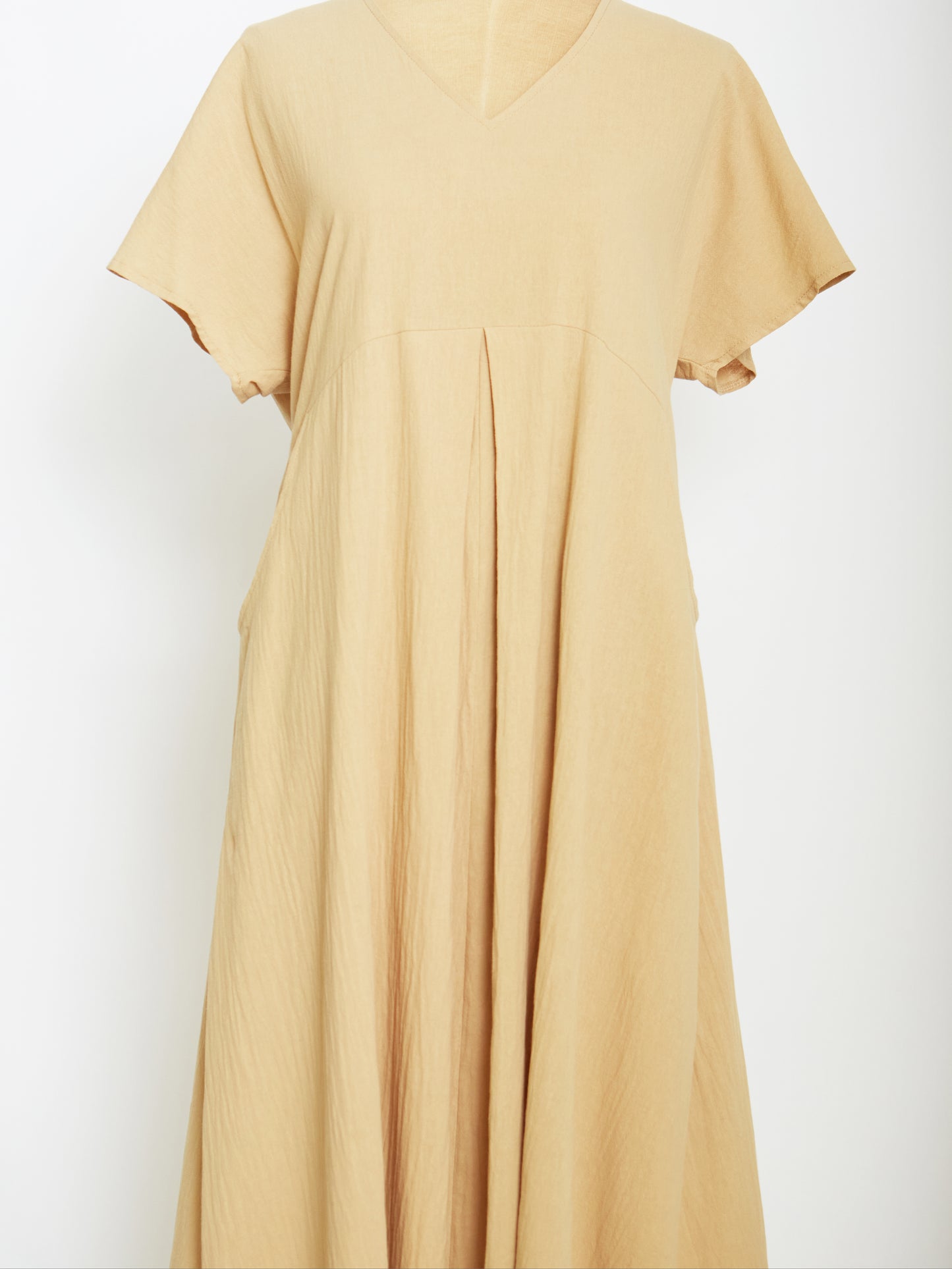 The Flare Linen Dress (Beige)