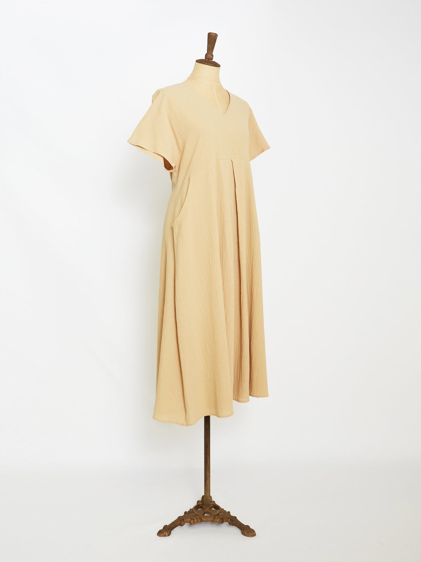The Flare Linen Dress (Beige)