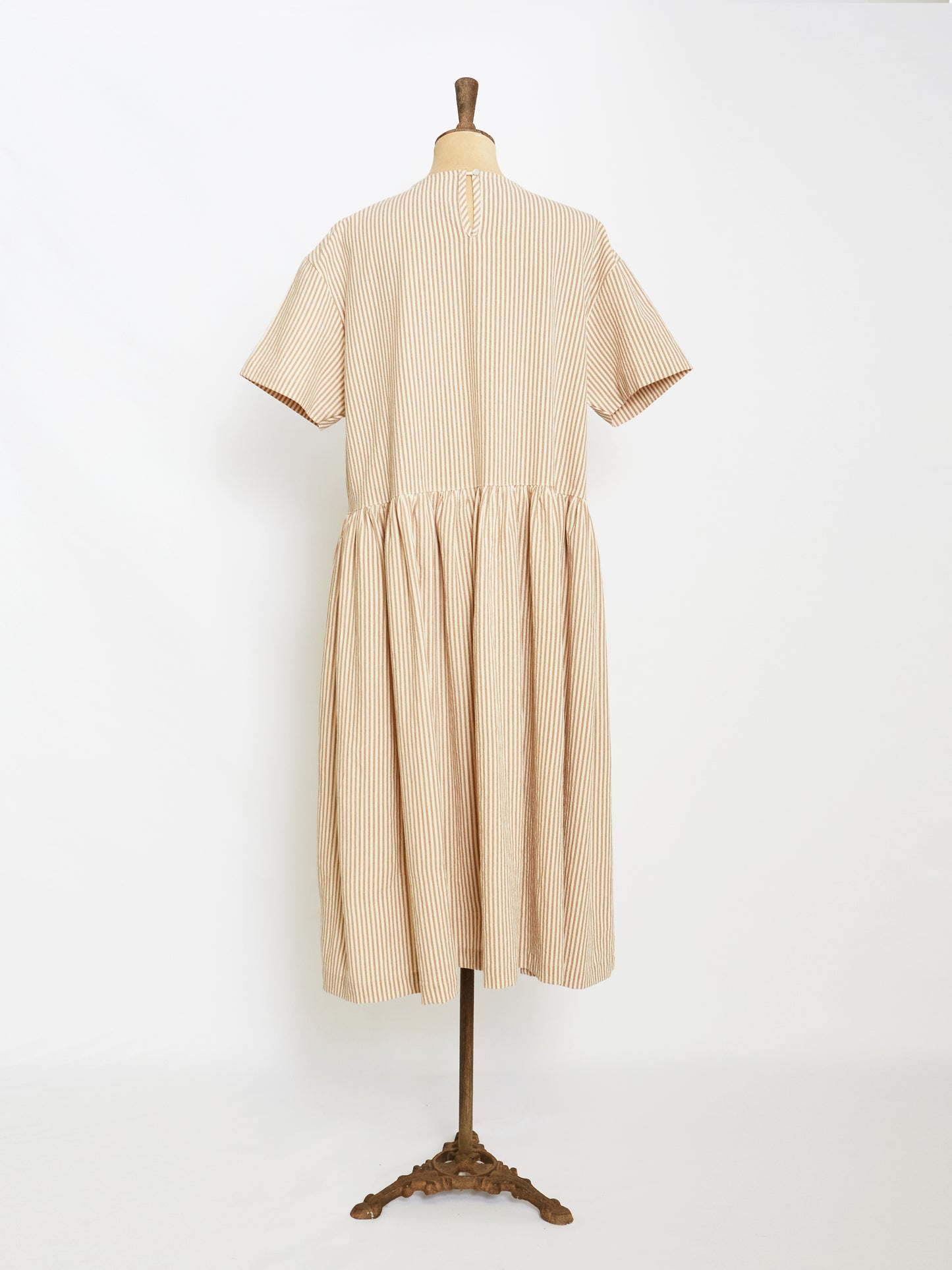 Striped Summer Dress (Beige)