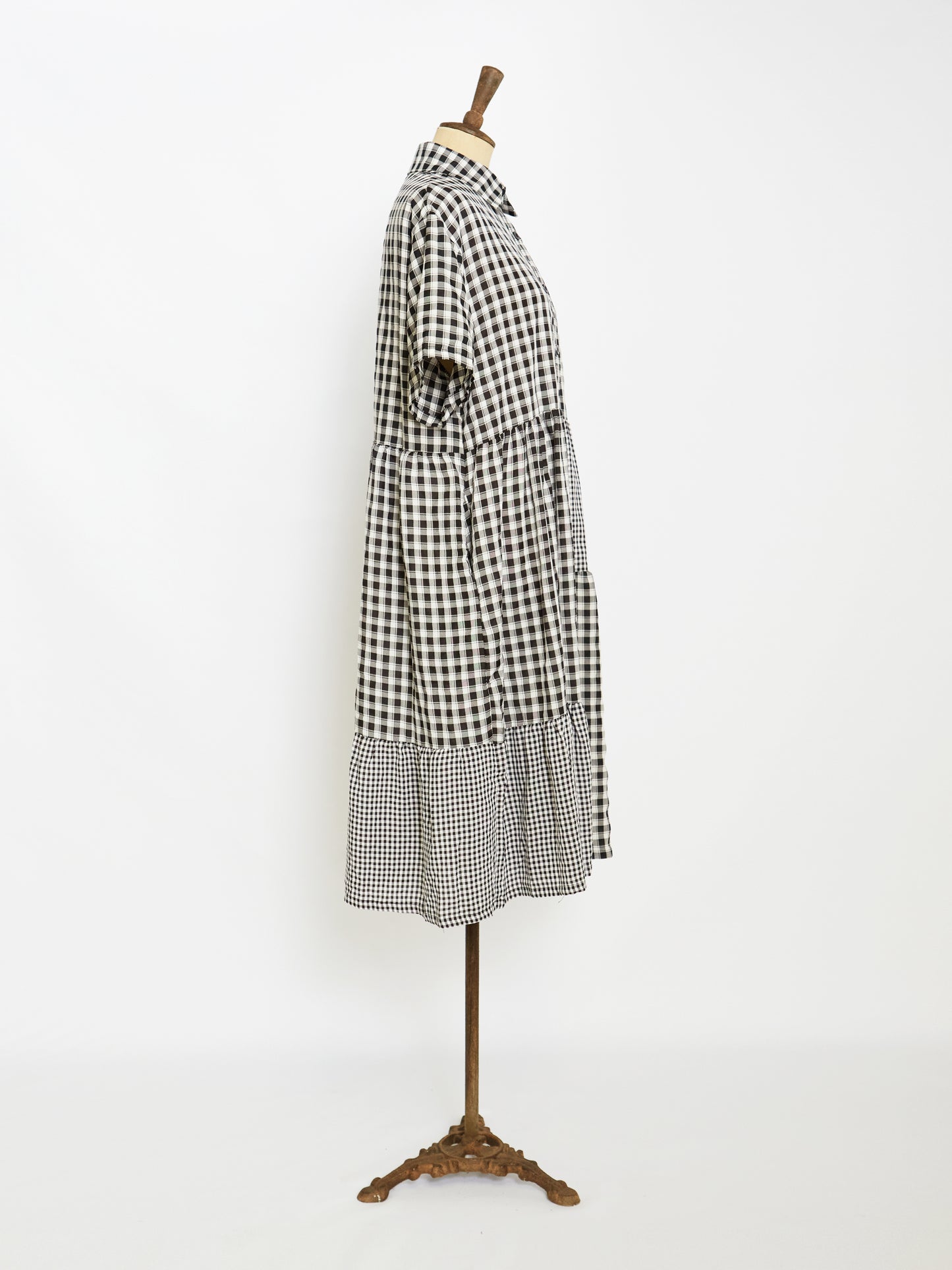 Gingham Check Shirt Dress