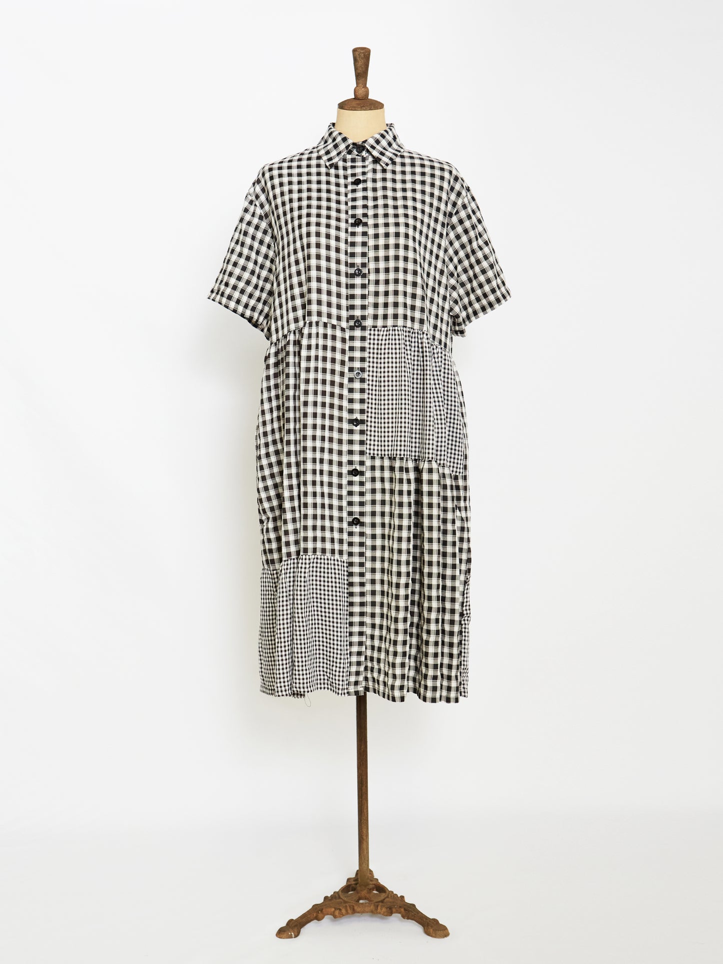 Gingham Check Shirt Dress