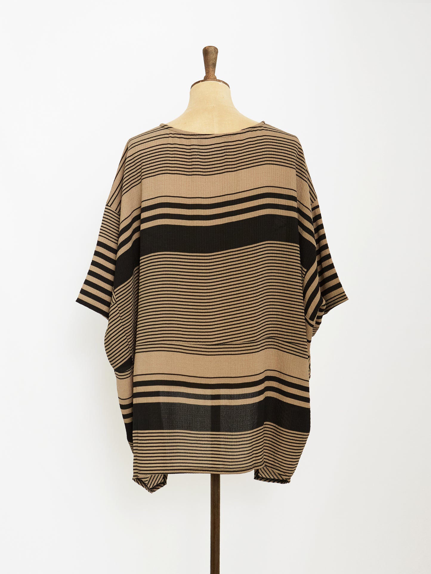 Stripe Poncho Style Top