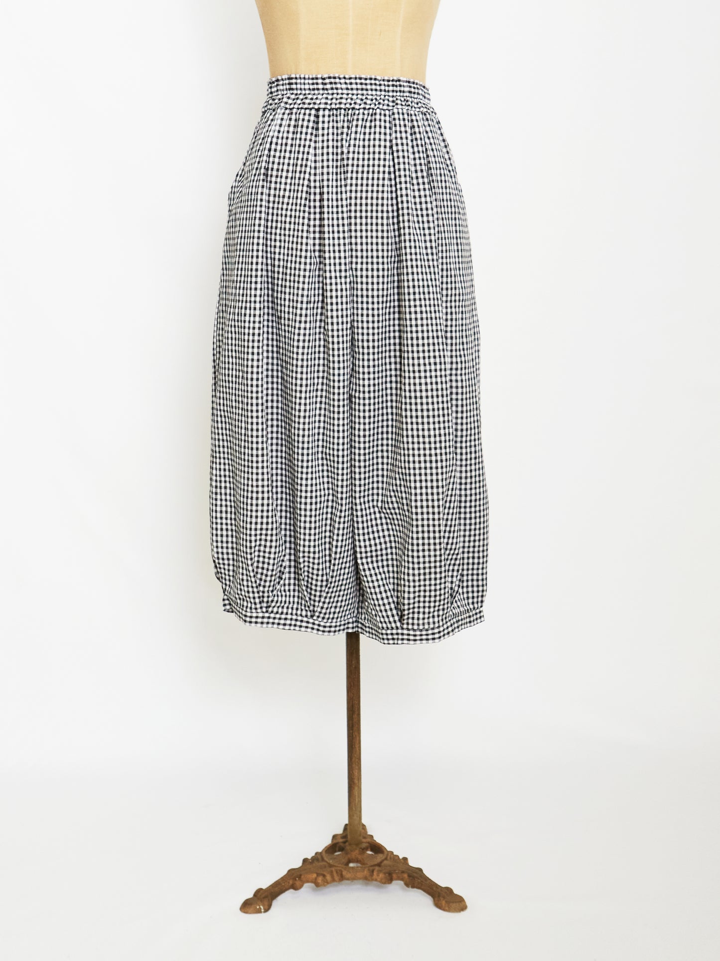Gingham Check Over Fit Pants