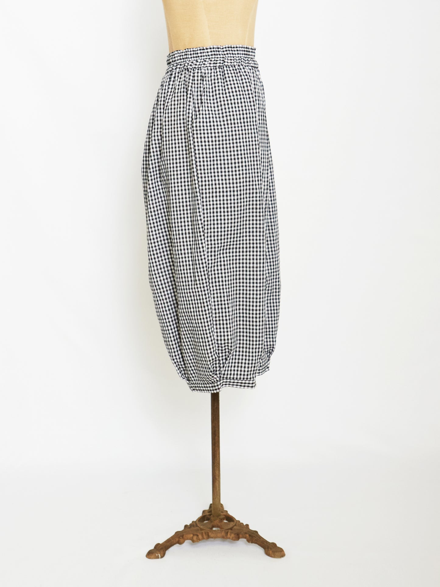Gingham Check Over Fit Pants